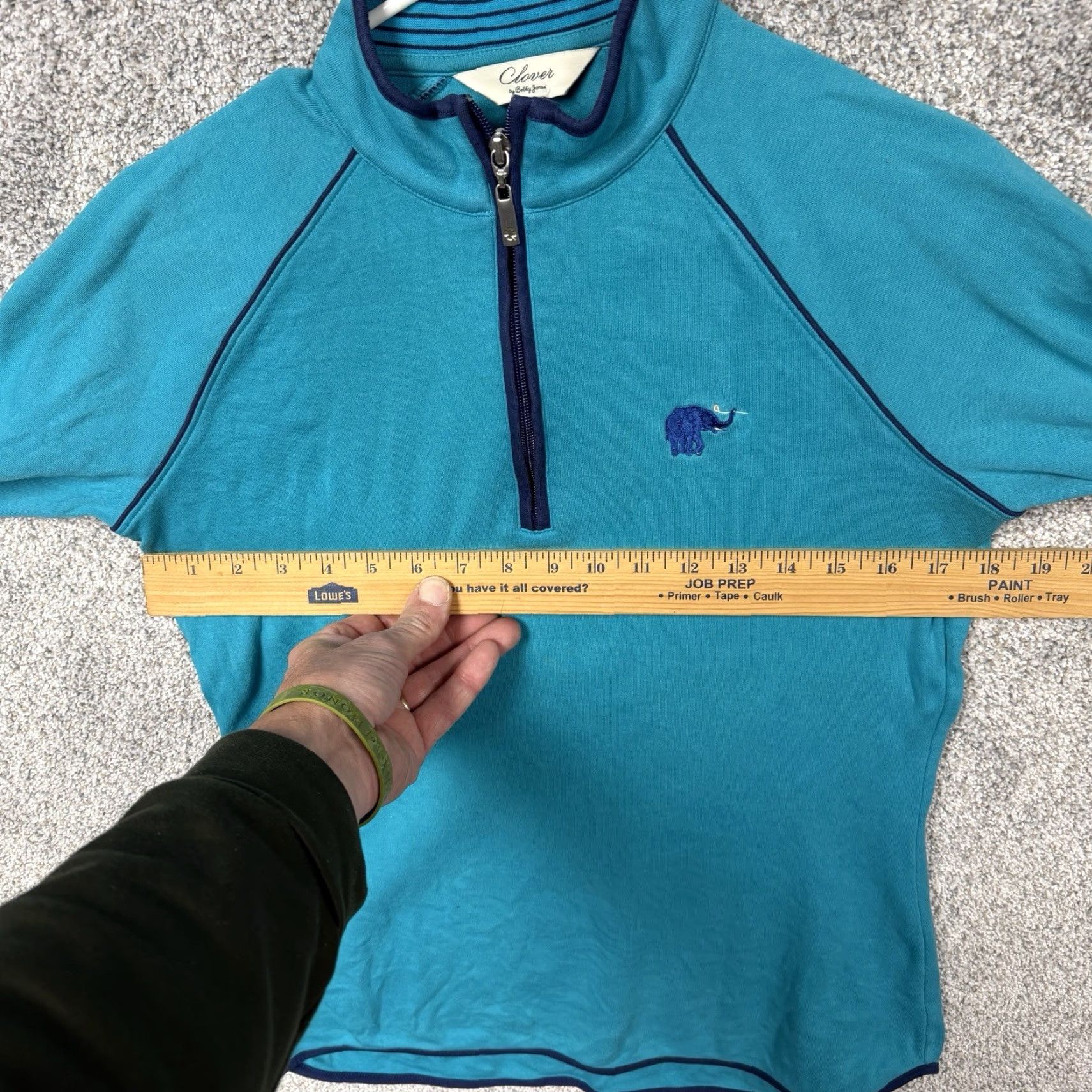 Vintage Bobby Jones Clover Top M 1/4 Zip Pullover Golf Performance Country Club Shirt Women Regular Size M Blue 100% Cotton Size M / US 6-8 / IT 42-44 - 4 Thumbnail