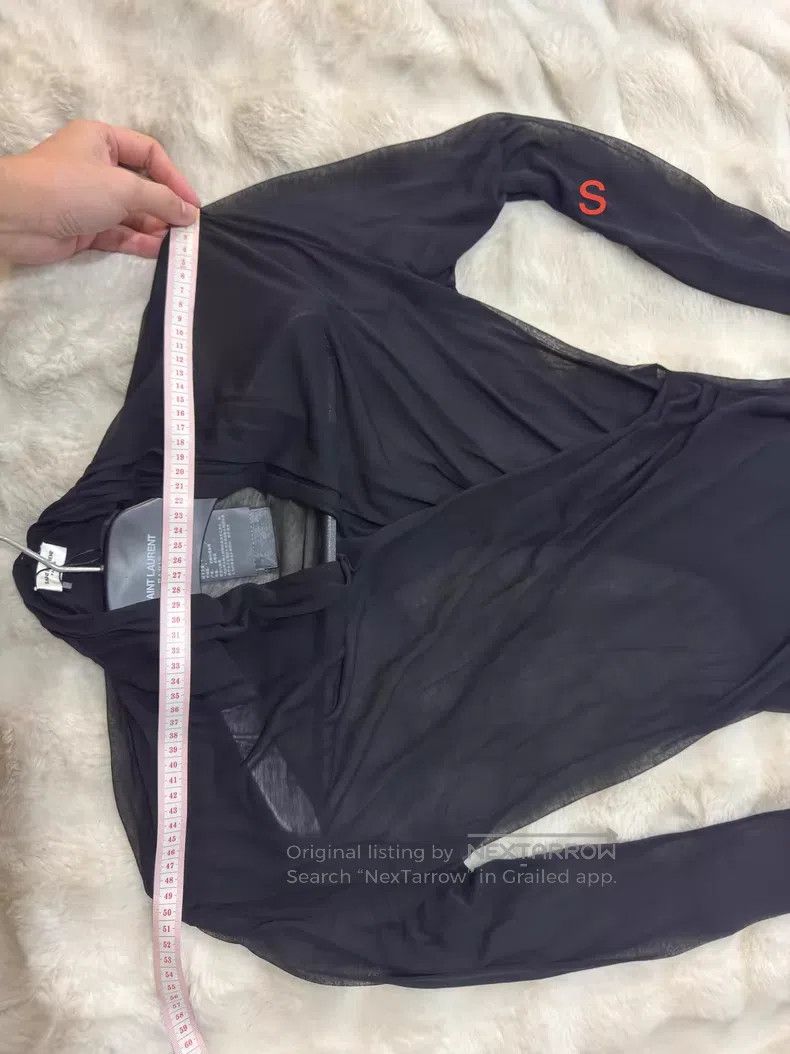 Saint Laurent Paris Saint Laurent Paris Crinkle Deep V Thin Mesh Underwear Shi Size US S / EU 44-46 / 1 - 6 Thumbnail