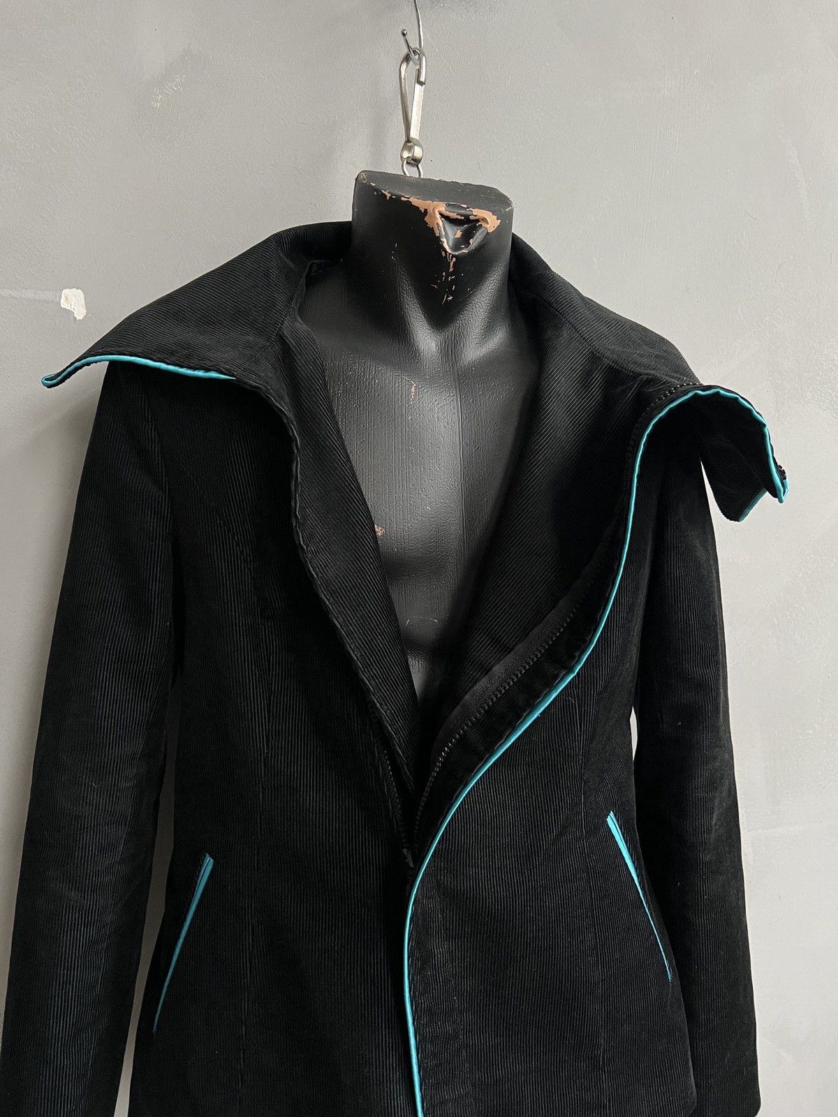 Hysteric Glamour Velvet y2k asymmetrical biker black rick owens style jacket Size US S / EU 44-46 / 1 - 8 Thumbnail