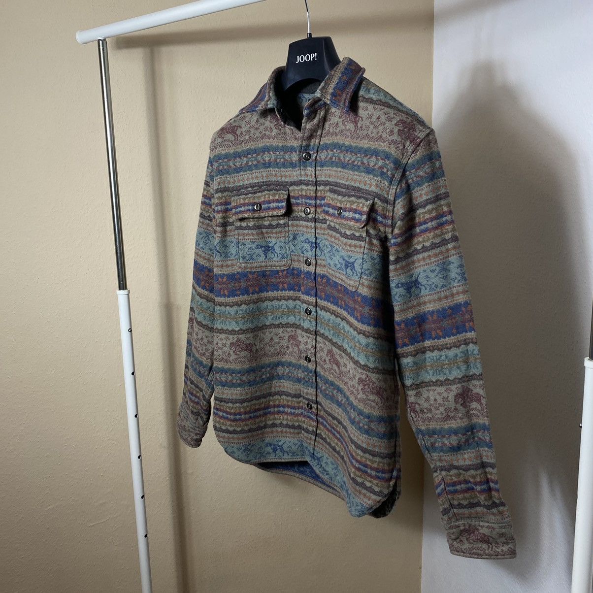 RRL Ralph Lauren RRL Double Ralph Lauren Fair Isle Hunting Jacquard Workshirt Size US S / EU 44-46 / 1 - 3 Thumbnail