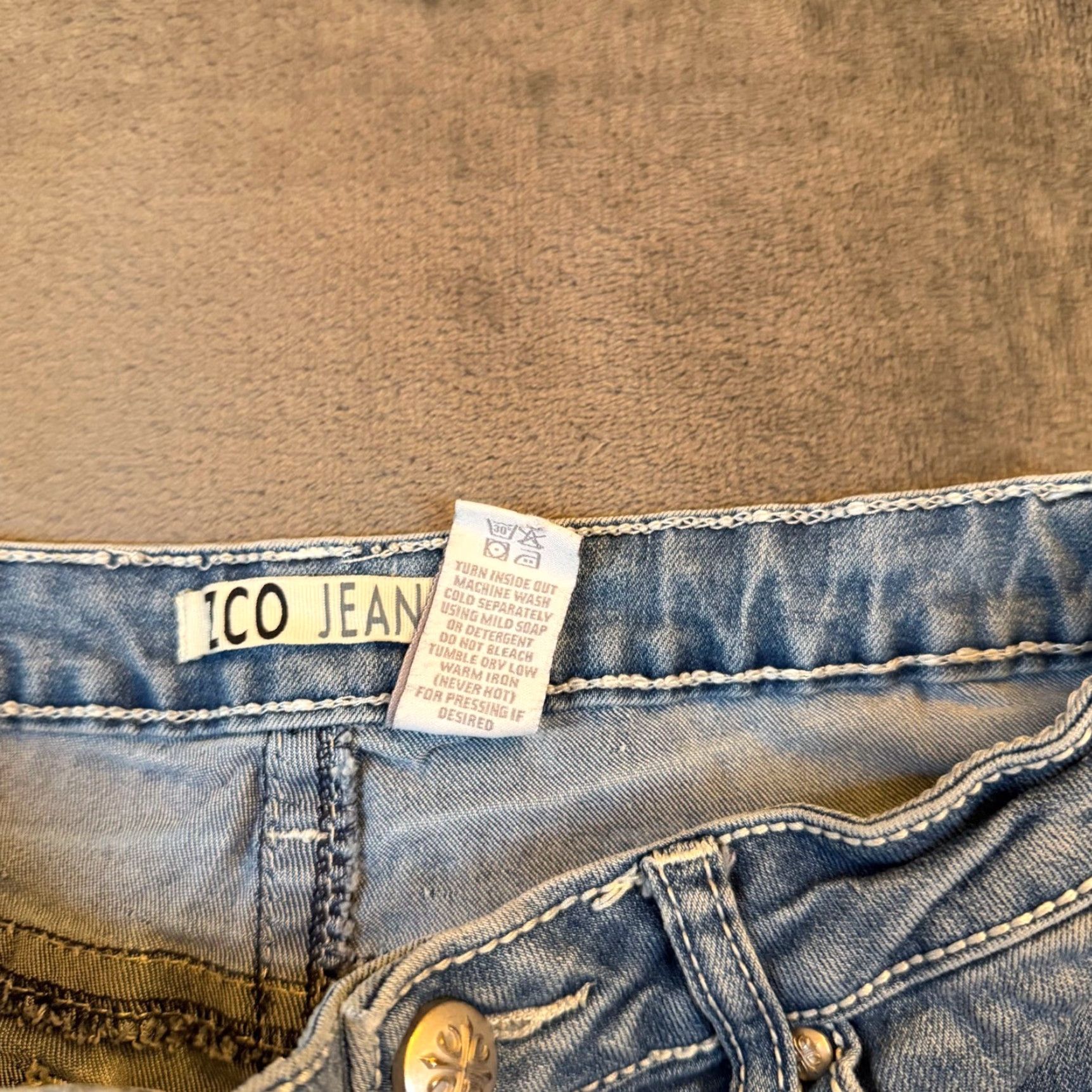 Denime ZCO Jeans Denim Shorts Junior Size 7 Blue Contrast Stitching Raw Hem Cut-Off Slim 5-Pocket Casual Summer Boys/Girls? Size 27" / US 4 / IT 40 - 7 Thumbnail