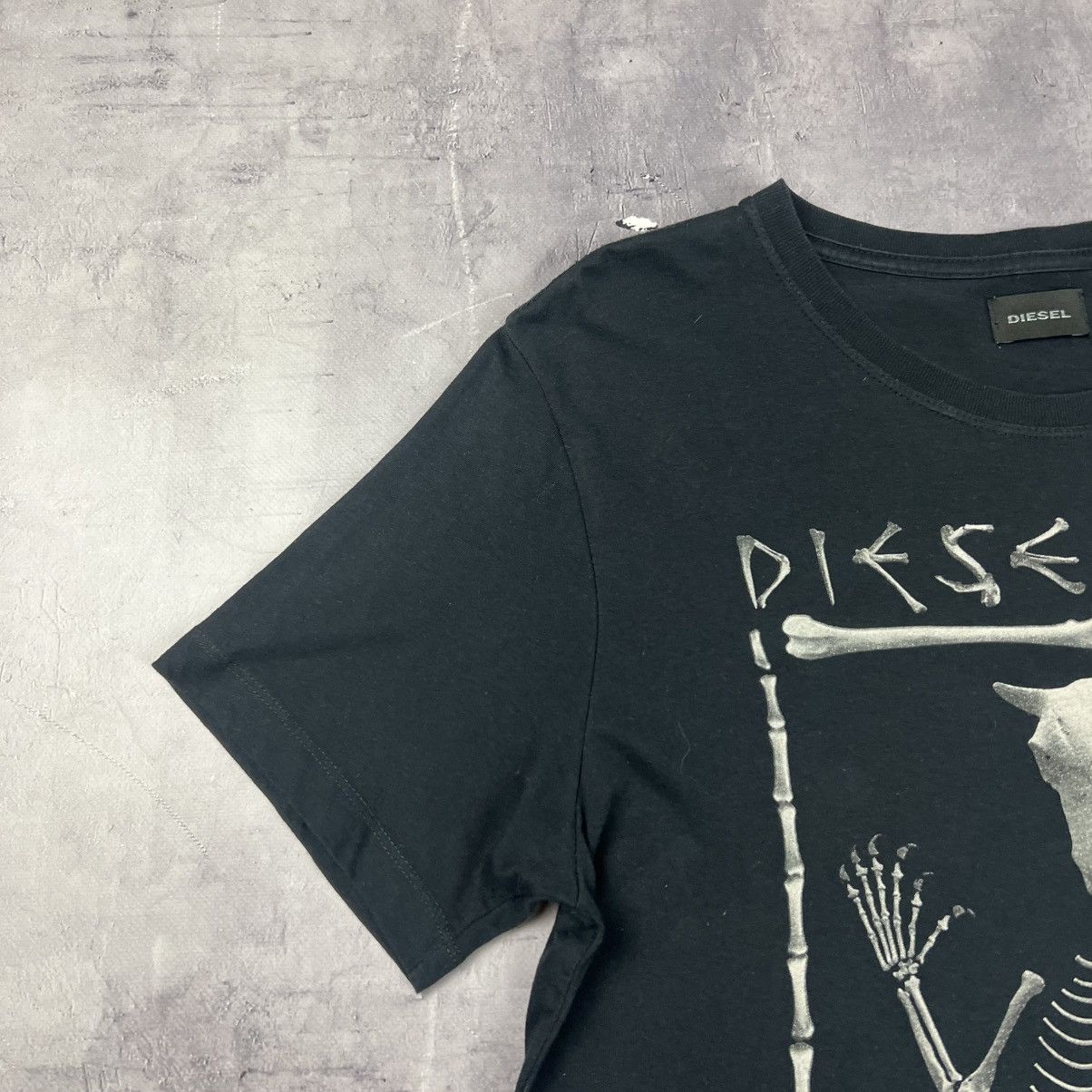 Designer Rare! Diesel Skeleton Skull Big Logo Tee Y2K Size US M / EU 48-50 / 2 - 2 Thumbnail