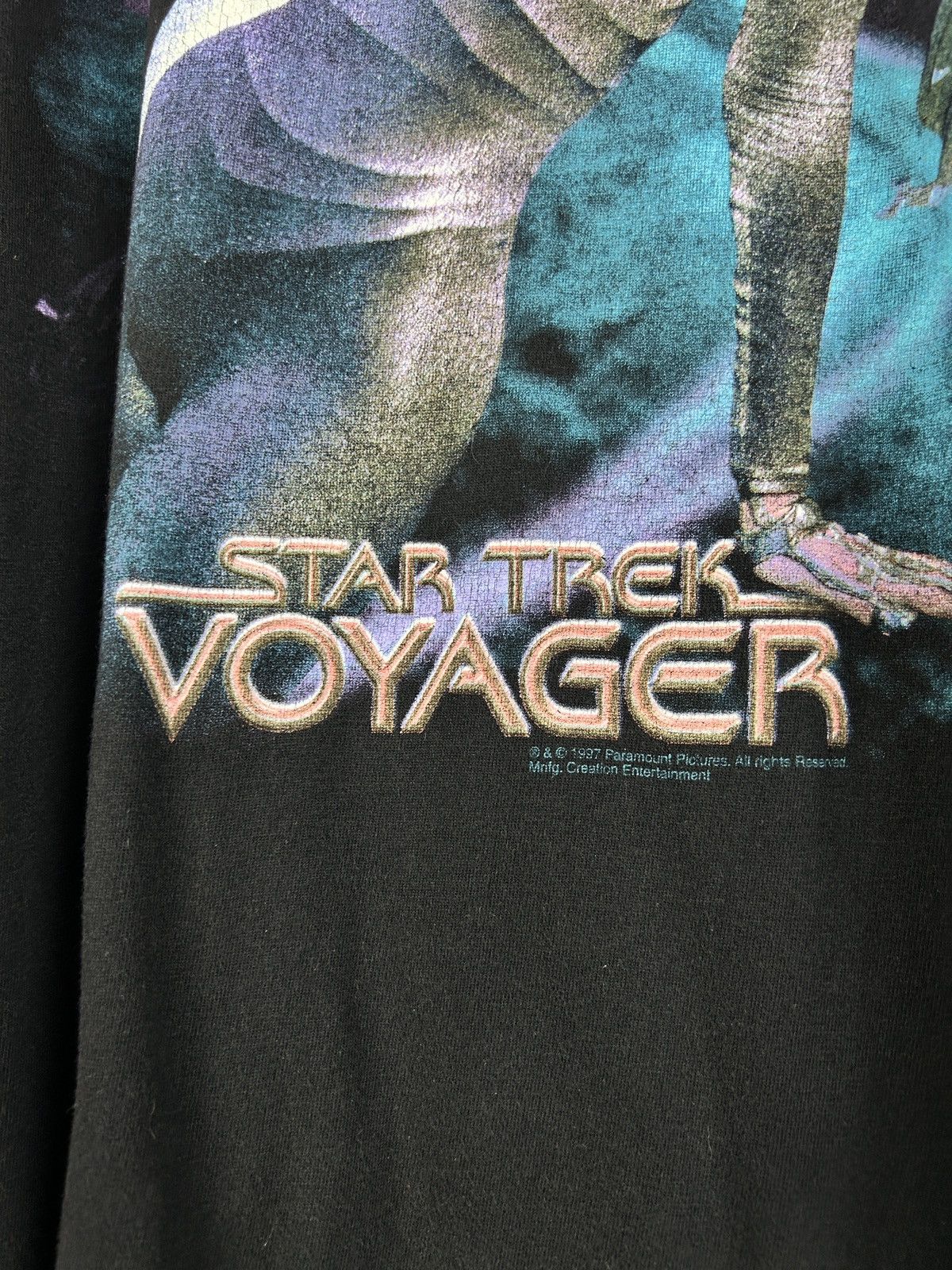 Vintage 90s Star Trek Voyager 1997 Seven Of Nine Jeri Ryan Tee XXL Size US XXL / EU 58 / 5 - 4 Thumbnail