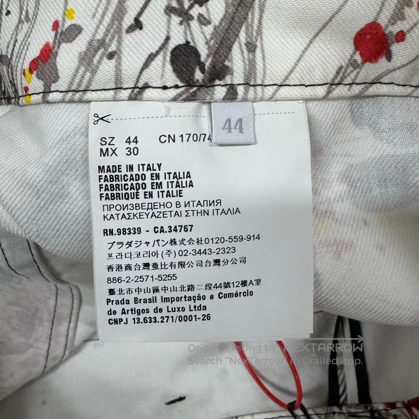 Prada Prada size 44 Ink-painted rose print A-line half-skirt| Size 28" / US 6 / IT 42 - 6 Thumbnail