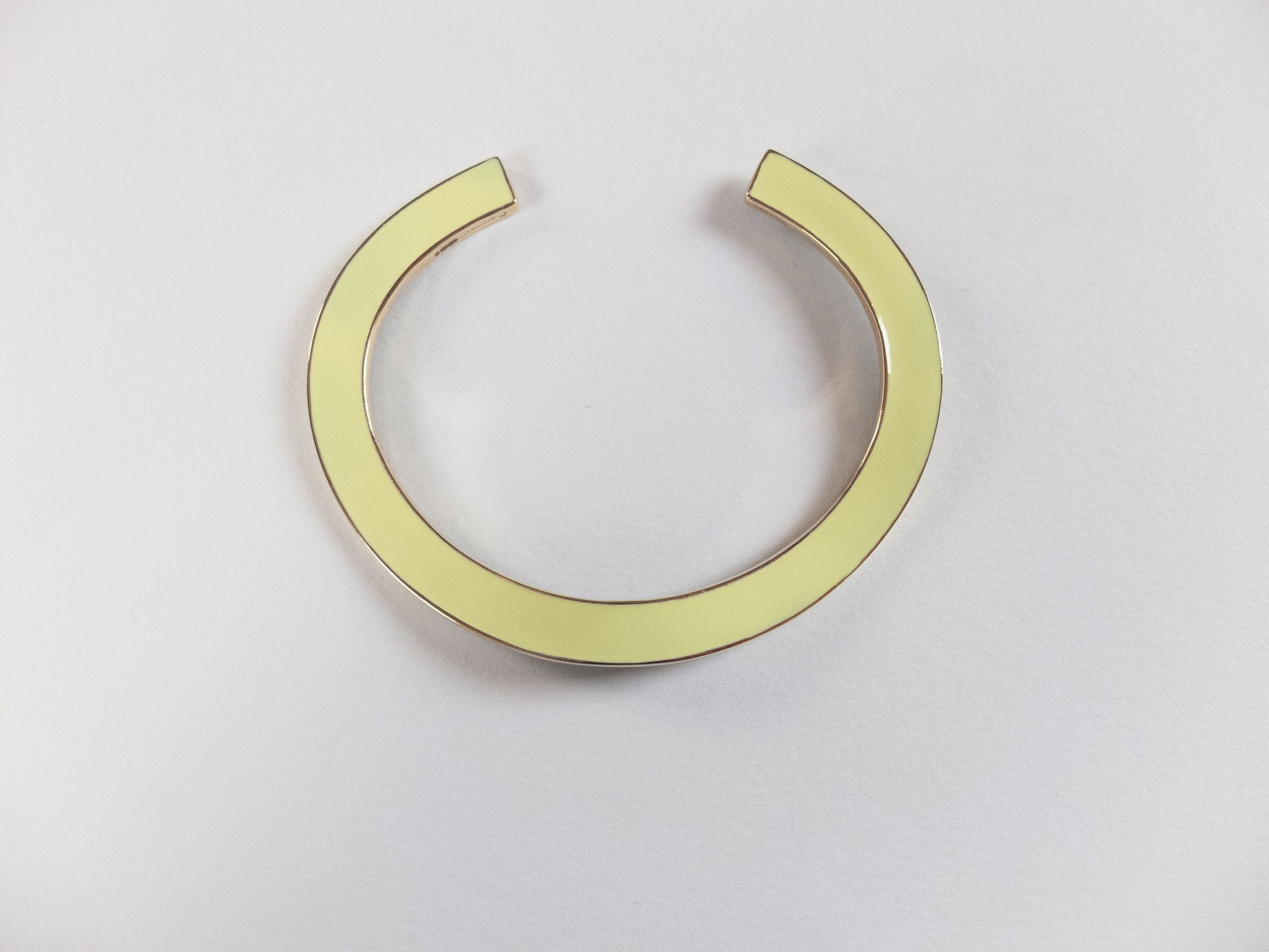 Bottega Veneta BOTTEGA VENETA Curve green & yellow silver cuff bracelet q Size ONE SIZE - 7 Thumbnail