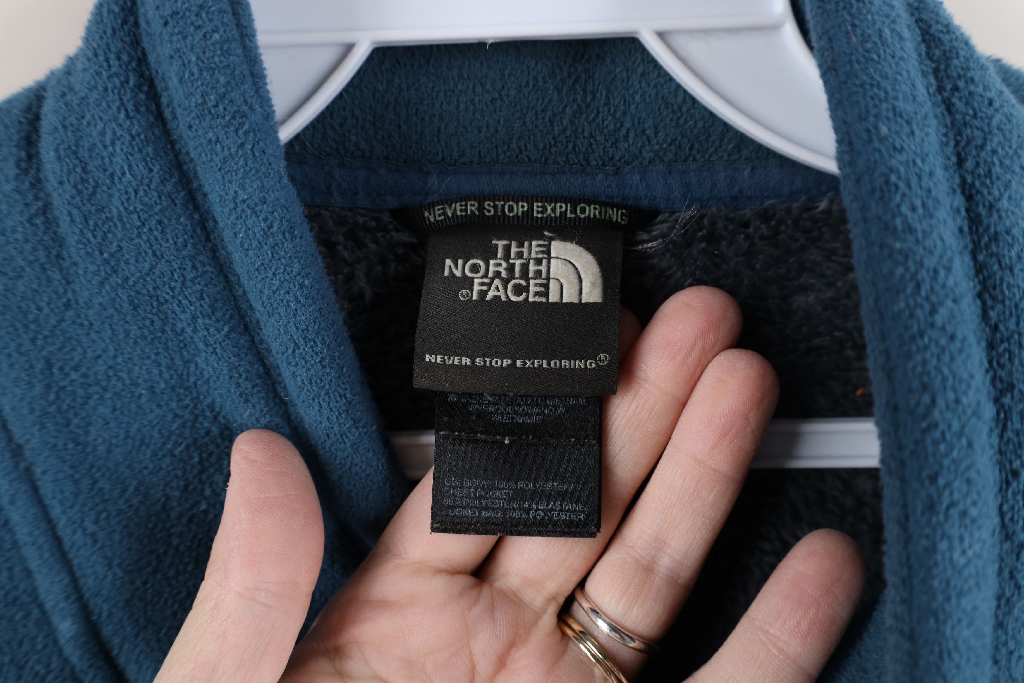 The North Face × Vintage Vintage The North Face Deep Pile Fleece Lined Jacket Blue Size US XL / EU 56 / 4 - 9 Thumbnail