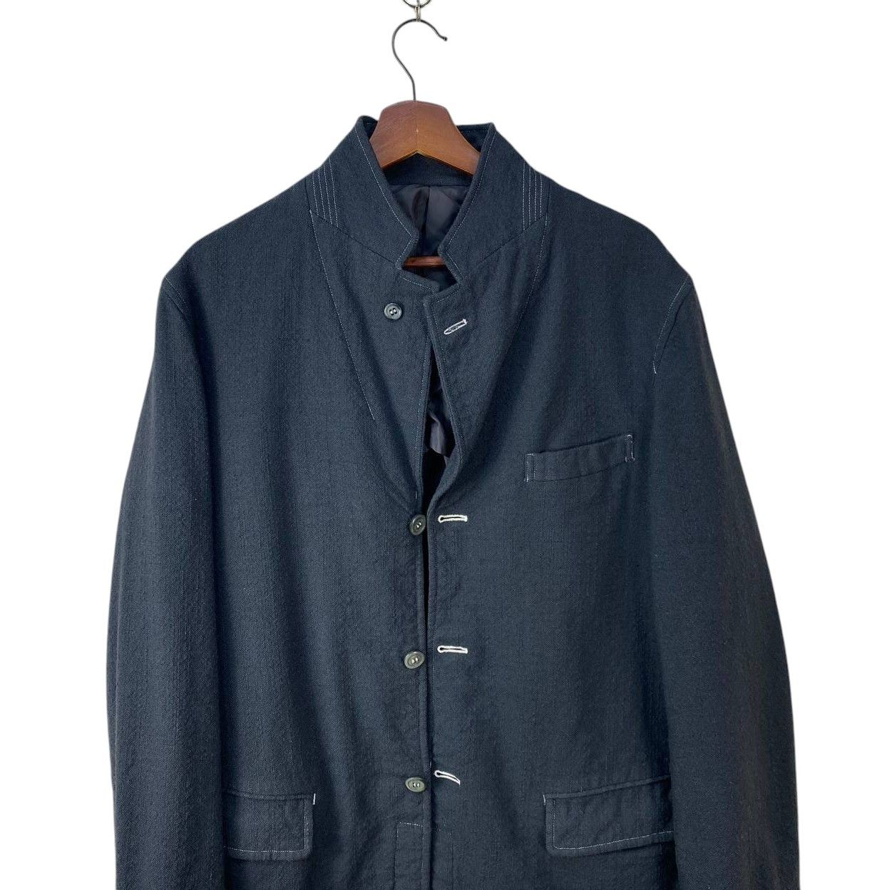 Comme des Garcons Homme AD2001 COMME DES GARCON MINIMALIST WOOL JACKET Size US S / EU 44-46 / 1 - 2 Thumbnail