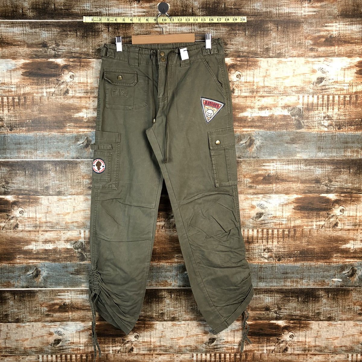 Japanese Brand Drug Store Green Cargo Multipocket Pants #A2418 Size US 27 - 1 Thumbnail