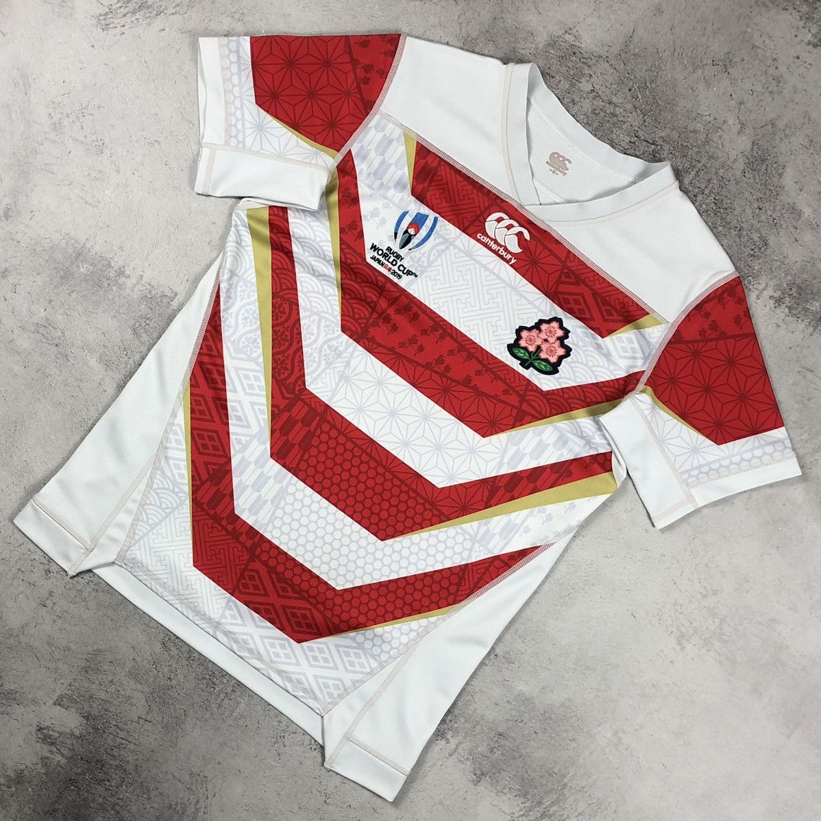 Canterbury of New Zealand Japan Brave Blossoms Rugby World Cup 2019 Canterbury Jersey Size US S / EU 44-46 / 1 - 6 Thumbnail