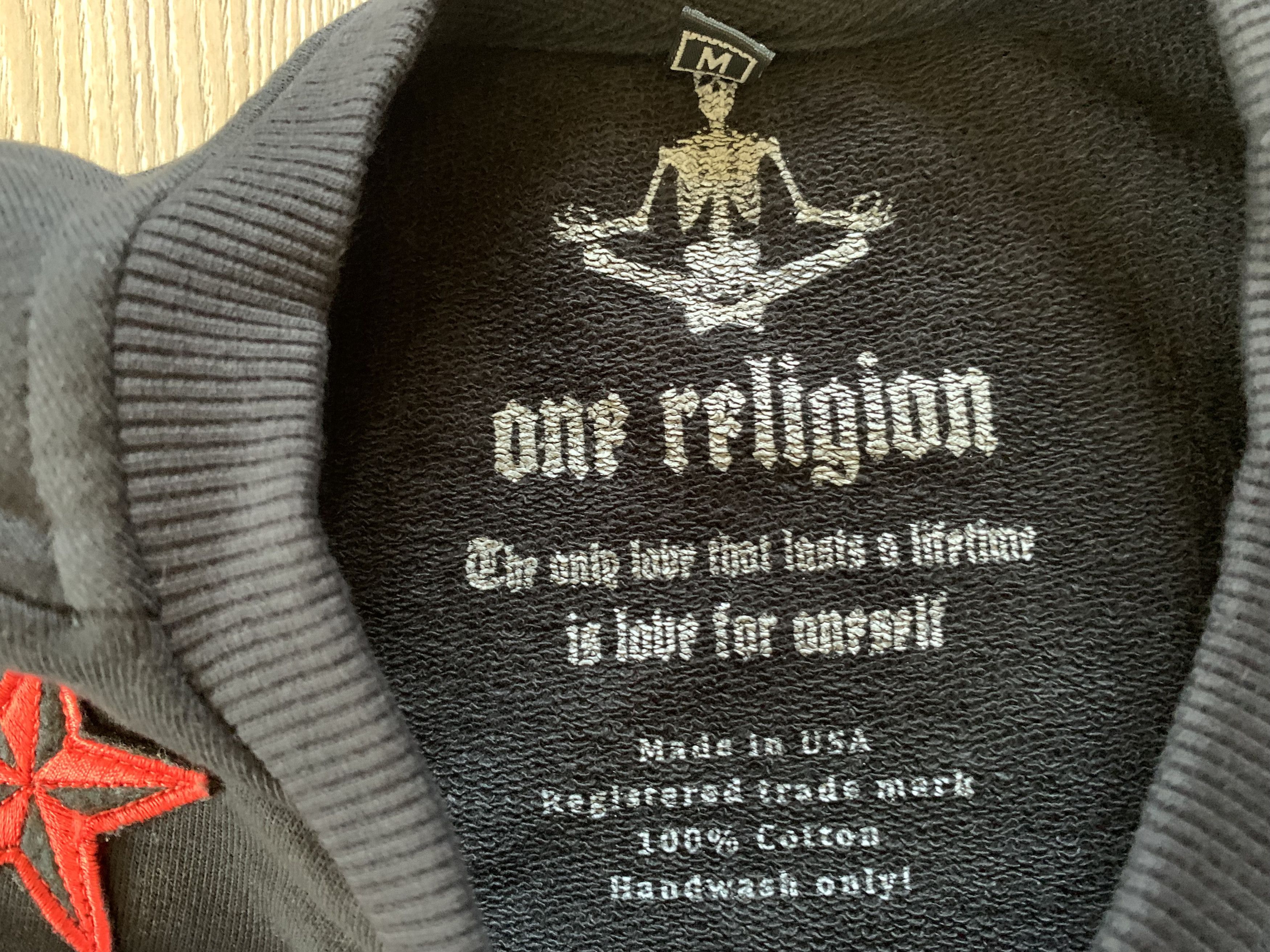 Vintage One Religion Black Printed Sweatshirt Size US M / EU 48-50 / 2 - 8 Thumbnail