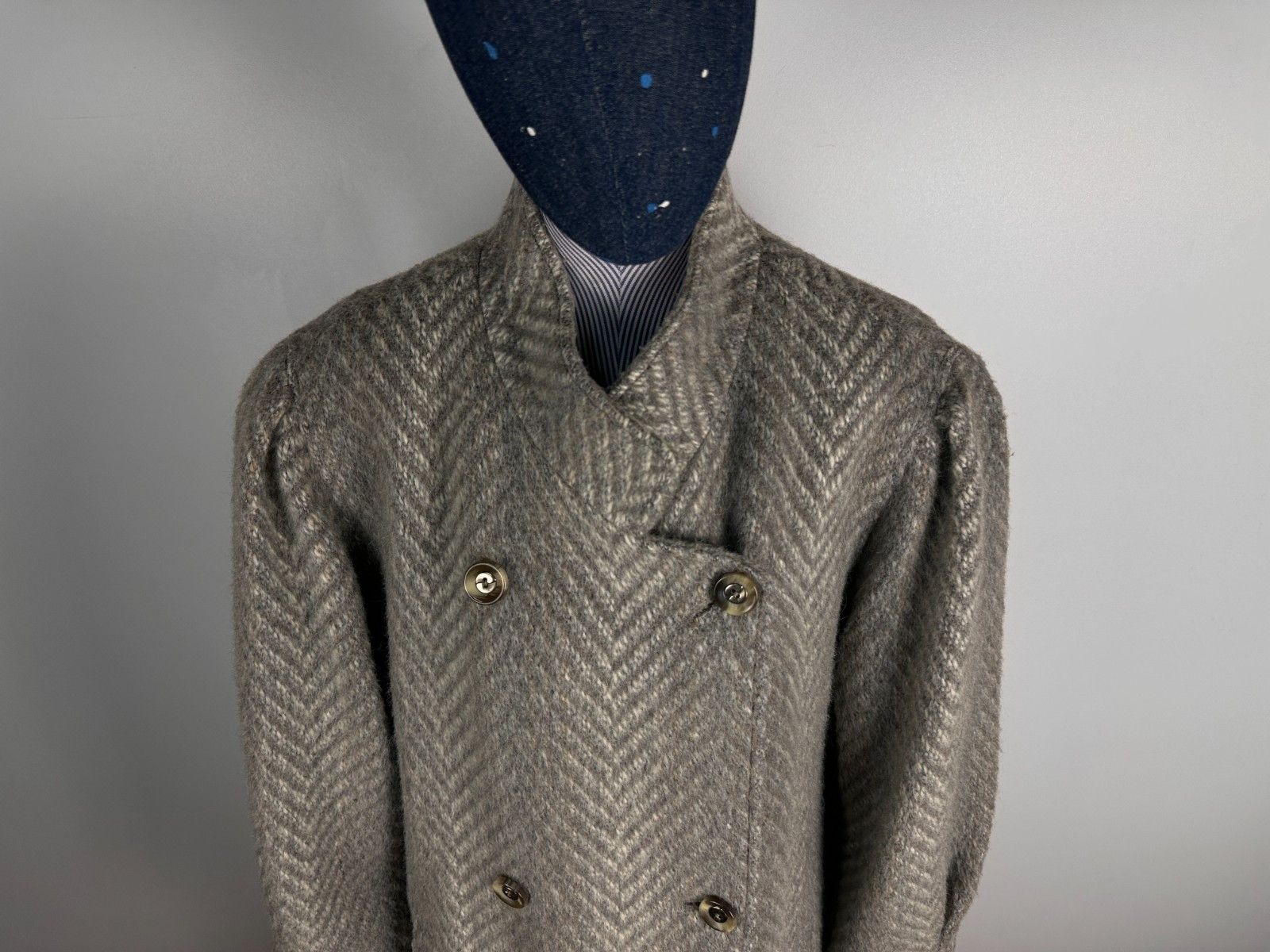 Other Vintage Llama Coat Herringbone Heavy Mohair Coat Size 46 Size M / US 6-8 / IT 42-44 - 2 Thumbnail