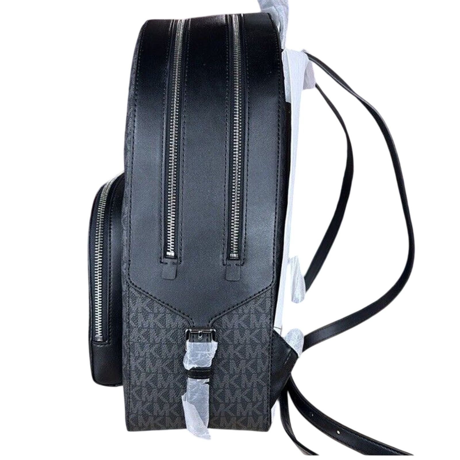 Michael Kors NWT Michael Kors Jaycee Large Backpack Logo MK Black Zip Size ONE SIZE - 2 Thumbnail