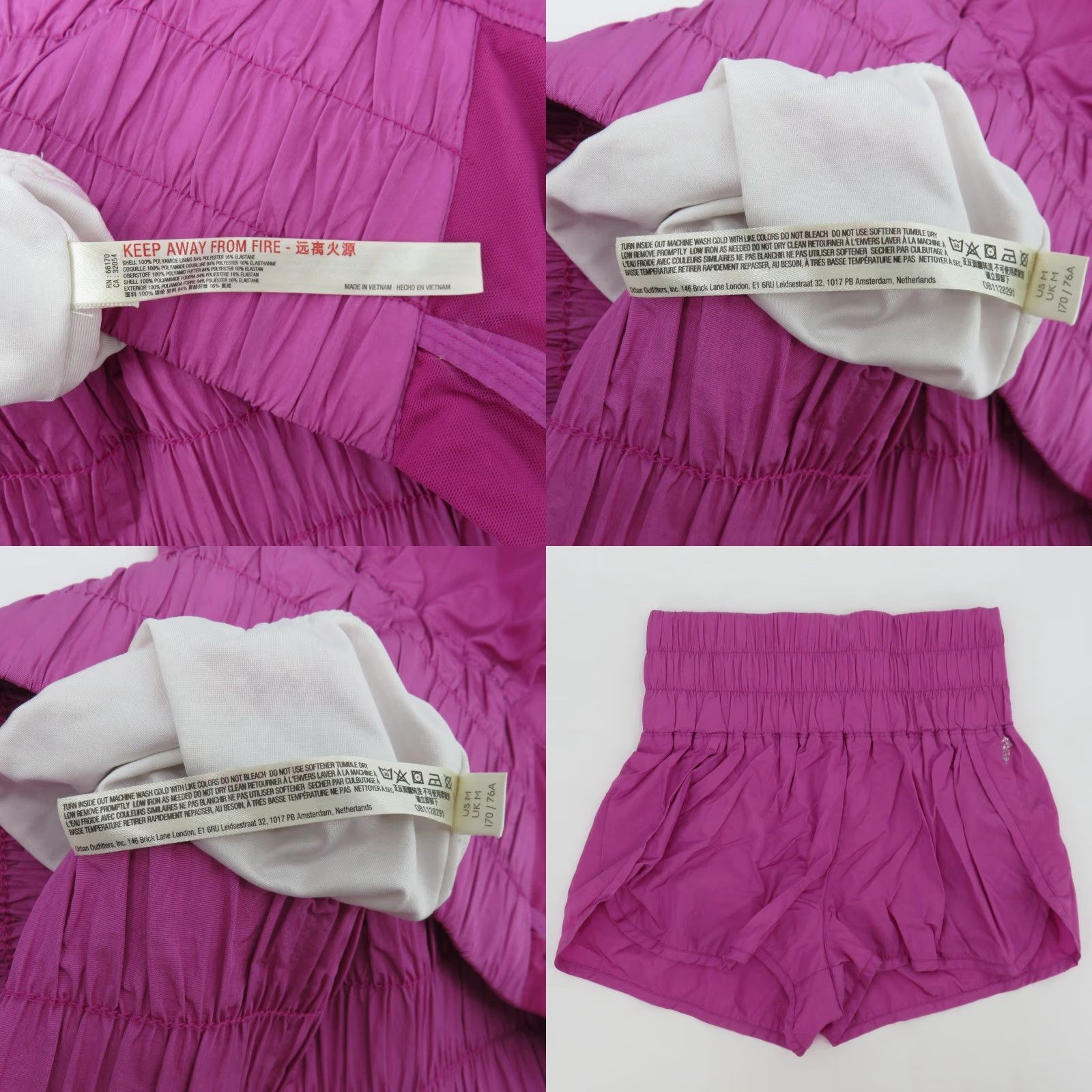 Free People VINTAGE Free People Movement Women M The Way Home Pink Lined Shorts Size 32" / US 10 / IT 46 - 8 Thumbnail