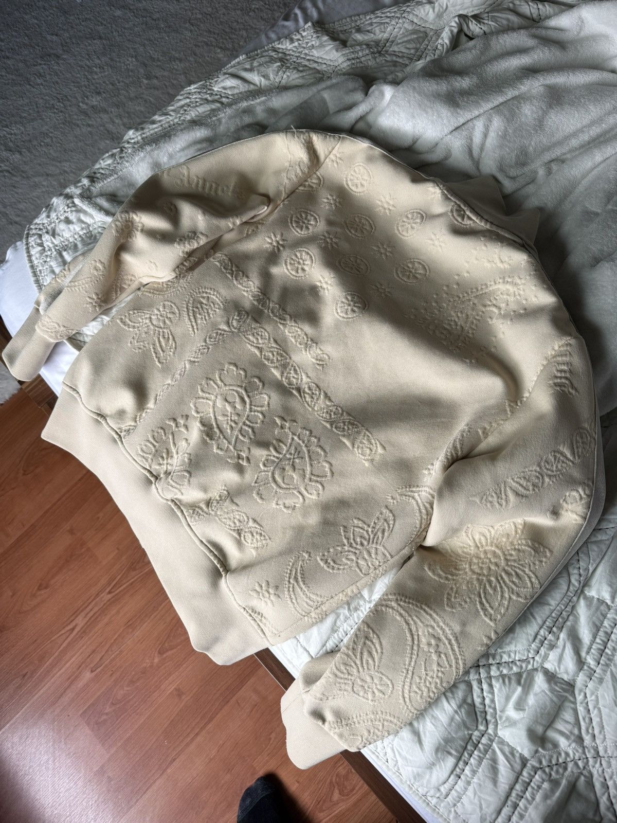 Palm Angels Palm angels Beige Bandana embroidered track jacket Size US L / EU 52-54 / 3 - 2 Thumbnail