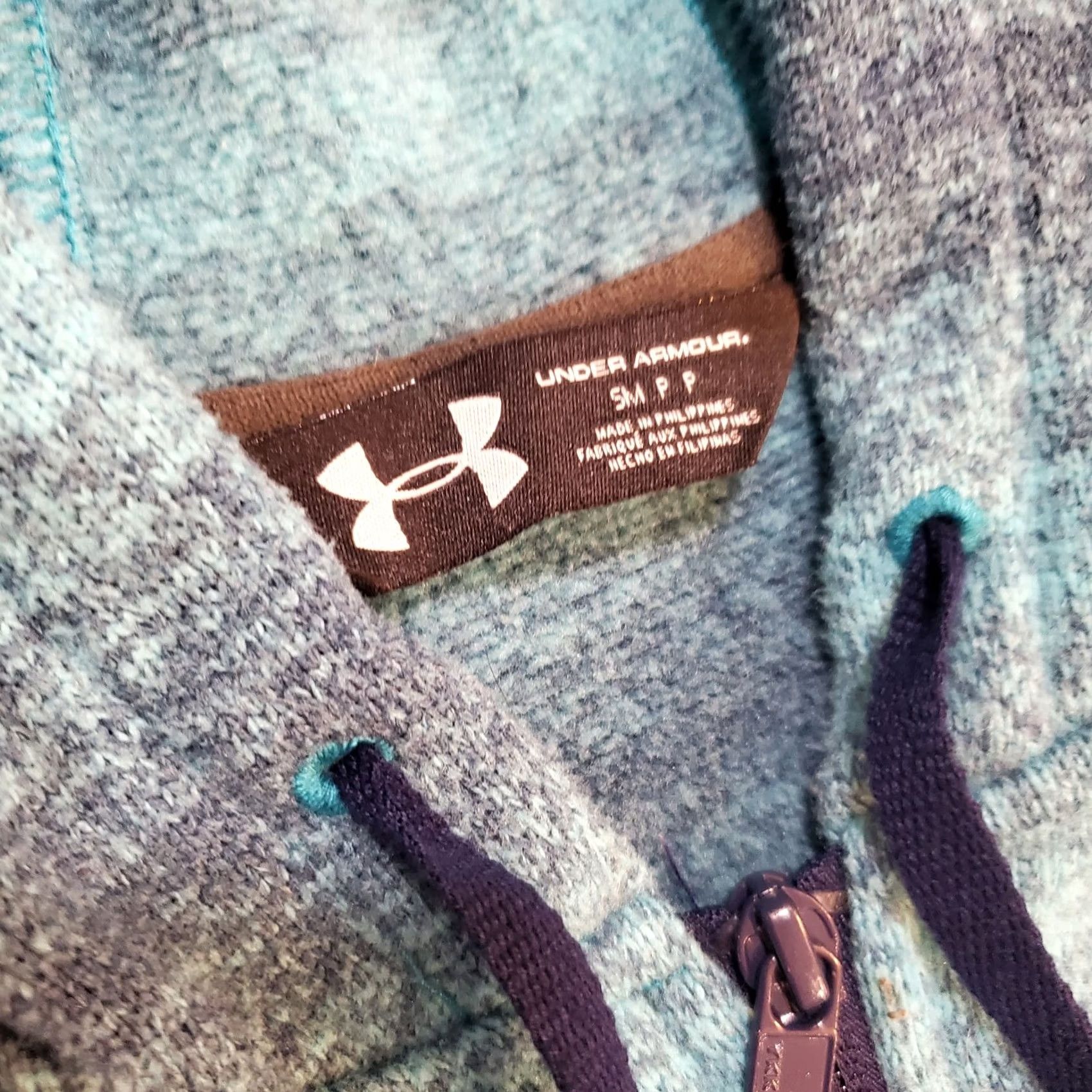Under Armour Under Armour Storm1 ColdGear Hoodie Womens Sm Teal Full Zip Hooded Sweater Size S / US 4 / IT 40 - 6 Thumbnail
