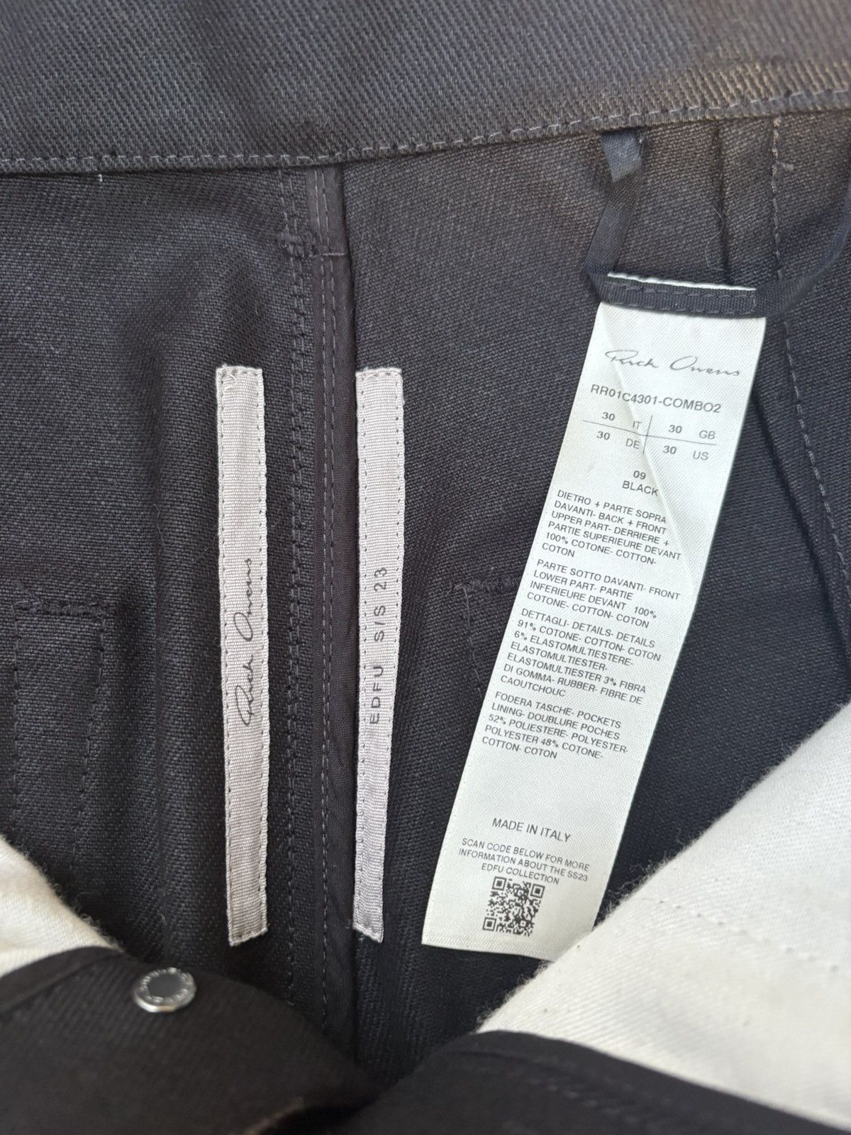 Rick Owens Rick Owens SS23 “Edfu” Bolan Jean Size US 30 / EU 46 - 4 Thumbnail