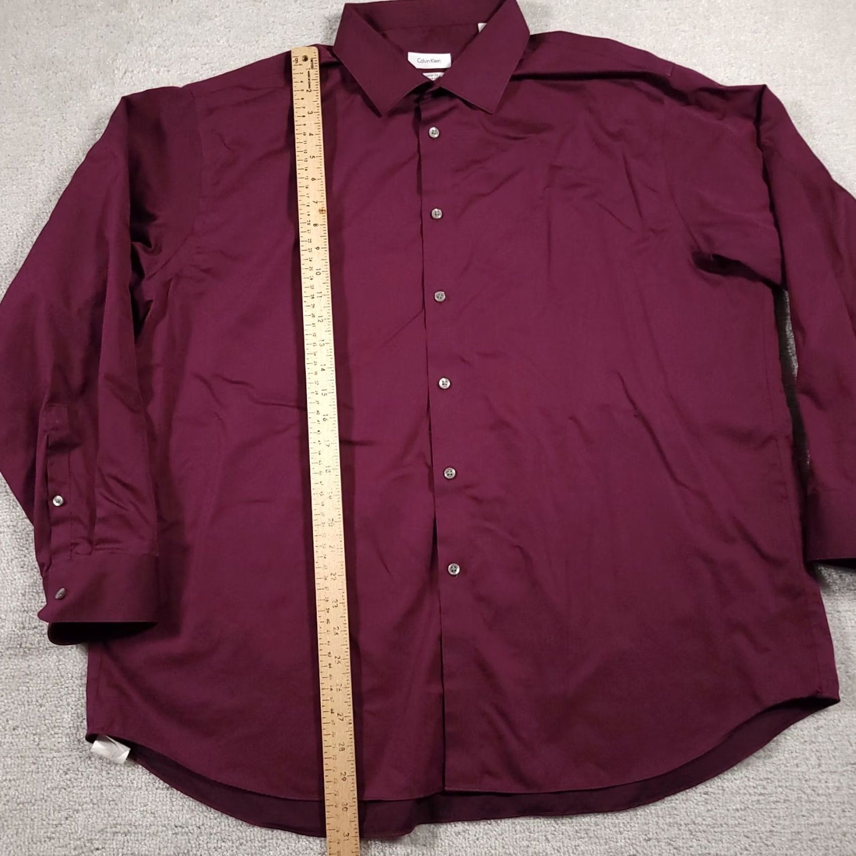 Calvin Klein Calvin Klein Shirt Mens Purple Button Up Performance Non-Iron 18.5 34/35 Size US XXL / EU 58 / 5 - 6 Thumbnail