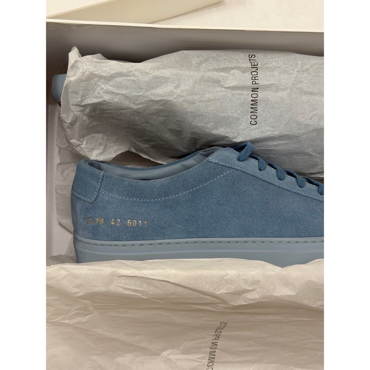 Common Projects COMMON PROJECTS ORIGINAL ACHILLES IN SUEDE BABY BLUE Size US 9 / EU 42 - 3 Thumbnail