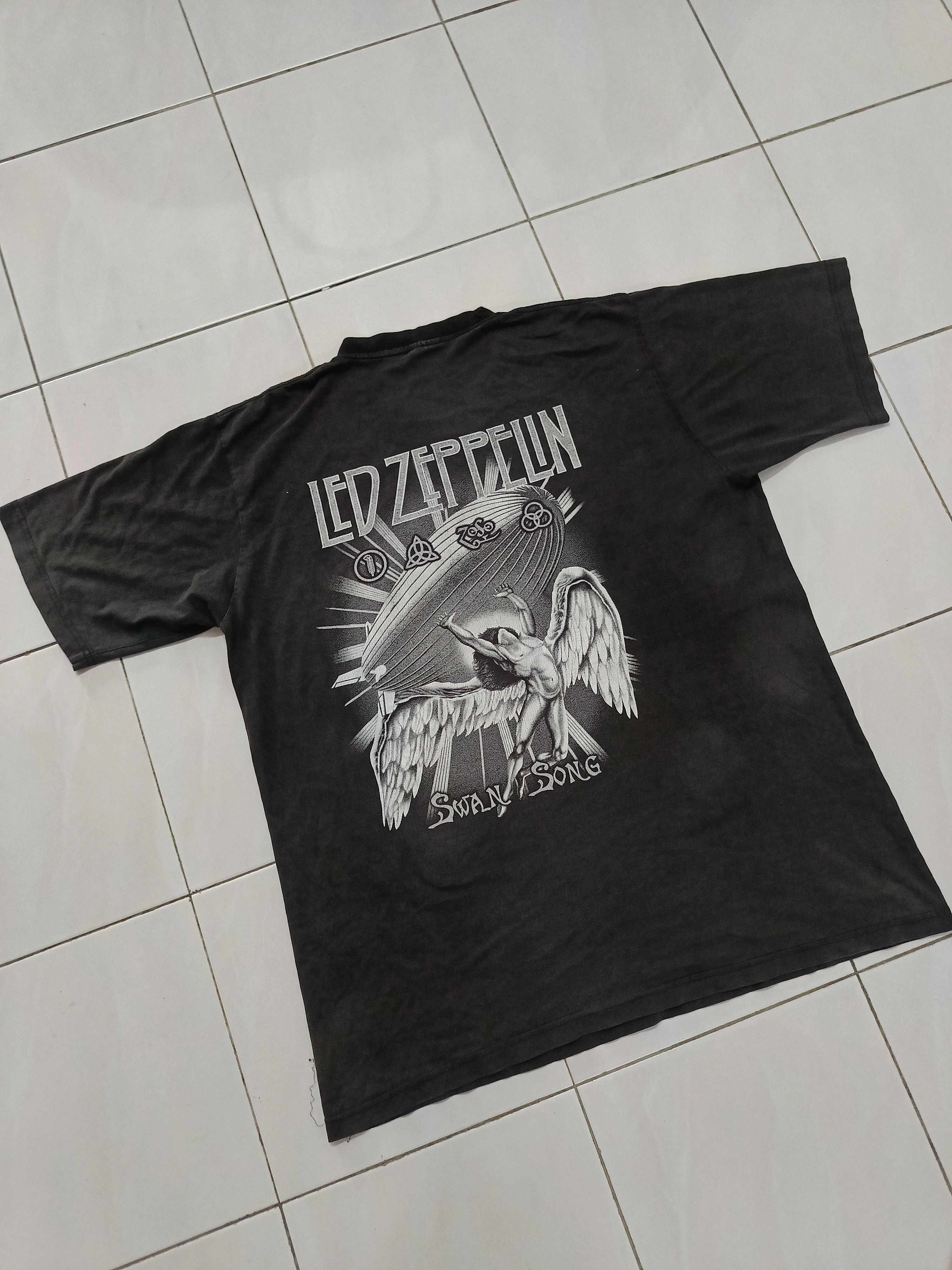 Vintage Vintage Bootleg Led Zeppelin distressed Faded shirt Size US L / EU 52-54 / 3 - 3 Thumbnail
