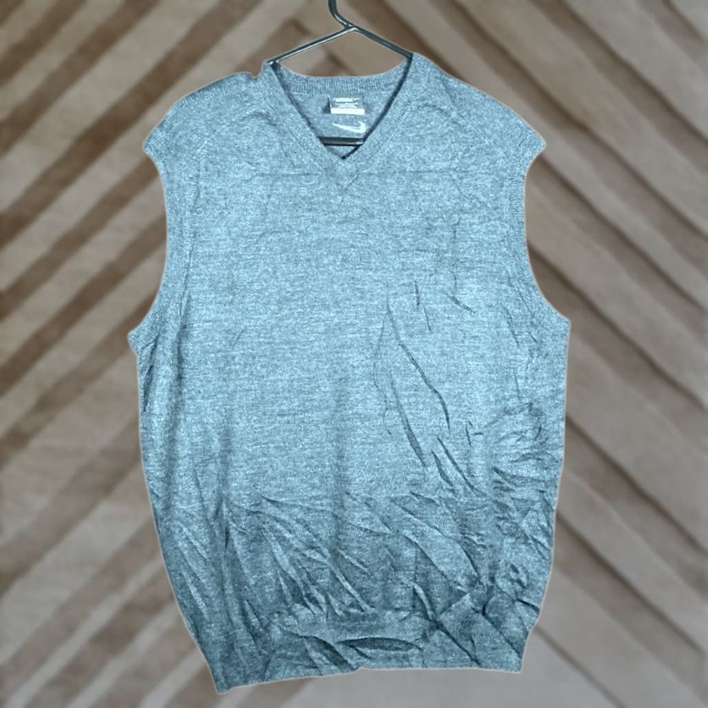 Nike Nike Golf Mens Sweater Gray Dry Fit Tour Performance Vest Merino Wool Blend L Size US L / EU 52-54 / 3 - 1 Thumbnail