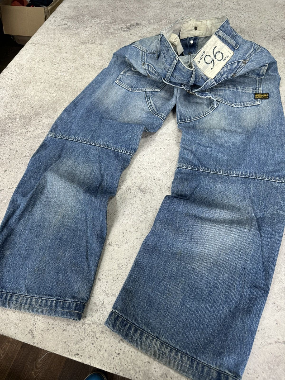 G-Star Vintage Stoned Cotton Washed Double Knee G-Star Jeans Size US 29 - 6 Thumbnail