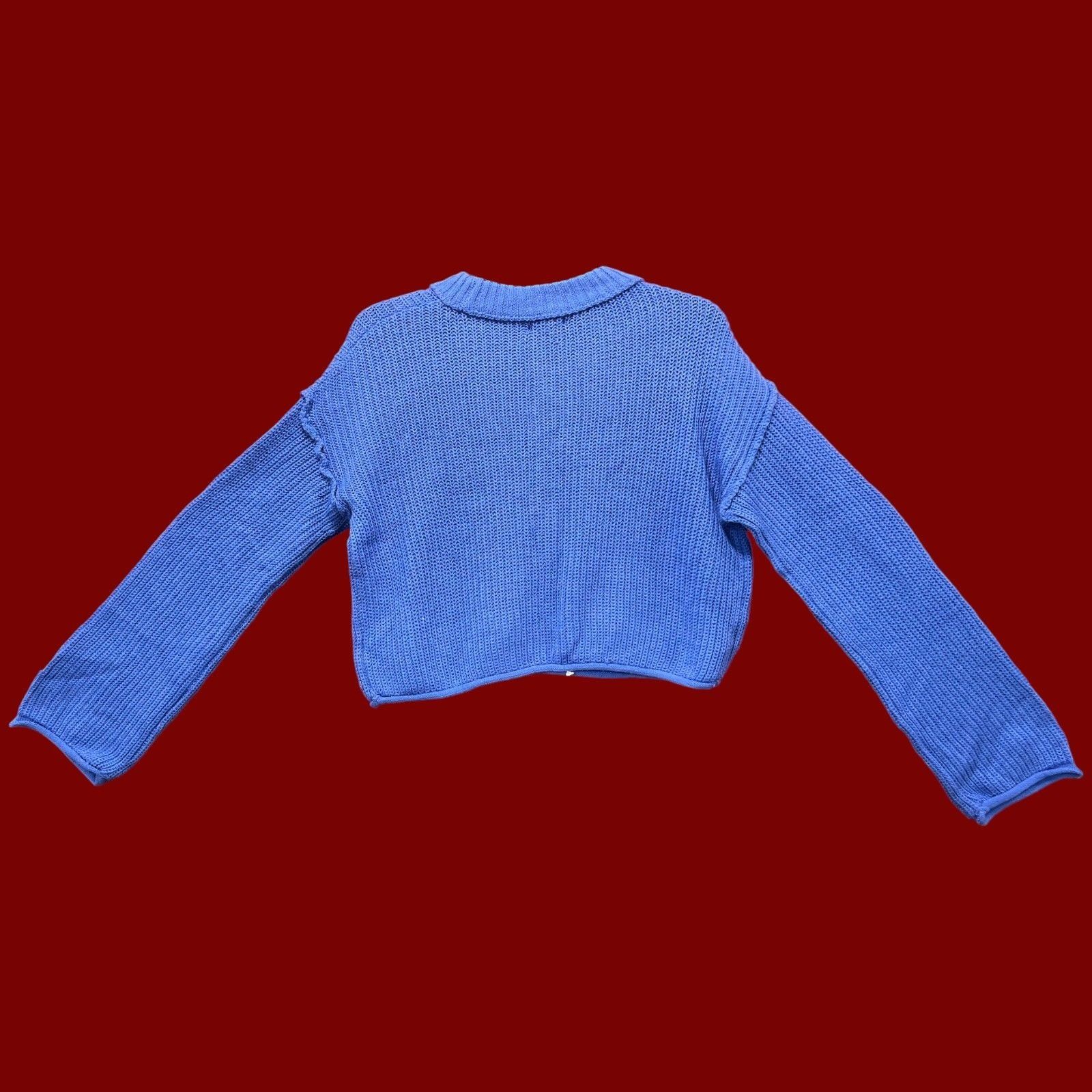 Other Wild Fable - Women's Ribbed Knit Crop Sweater Long Sleeve Cr Size XS / US 0-2 / IT 36-38 - 2 Thumbnail