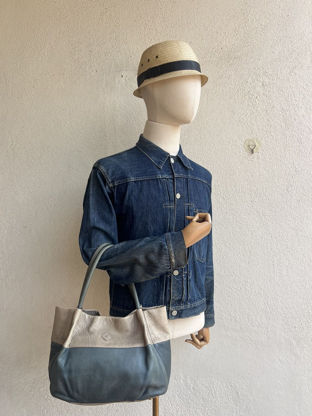 Leather Cledran Japan Faded Patina Leather Mini tote Bag Size ONE SIZE - 6 Thumbnail