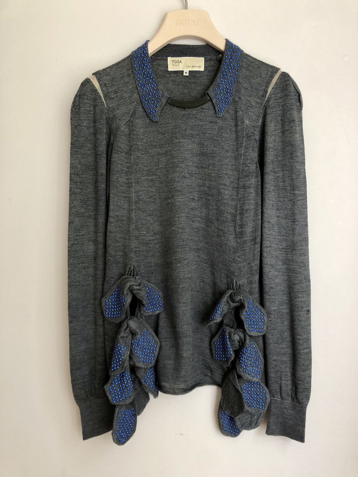 Toga TOGA PULLA Bejeweled Wool Petal Sweater Size US M / EU 48-50 / 2 - 1 Thumbnail