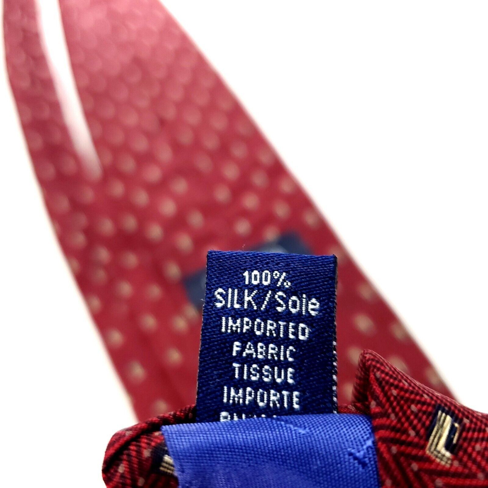 Nautica Nautica Red Silk Tie Woven Short Wide Geometric Herringbone Size ONE SIZE - 6 Thumbnail