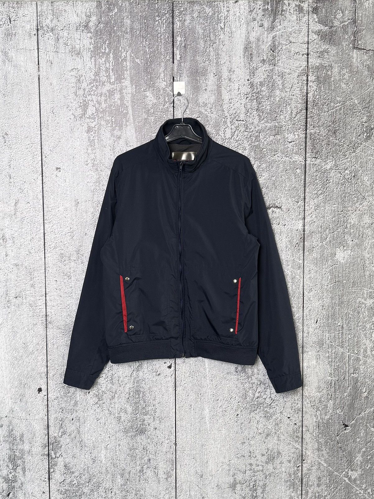 Prada Vintage Prada Sport Red Tab Logo Nylon Windbreaker Jacket Size US L / EU 52-54 / 3 - 7 Thumbnail