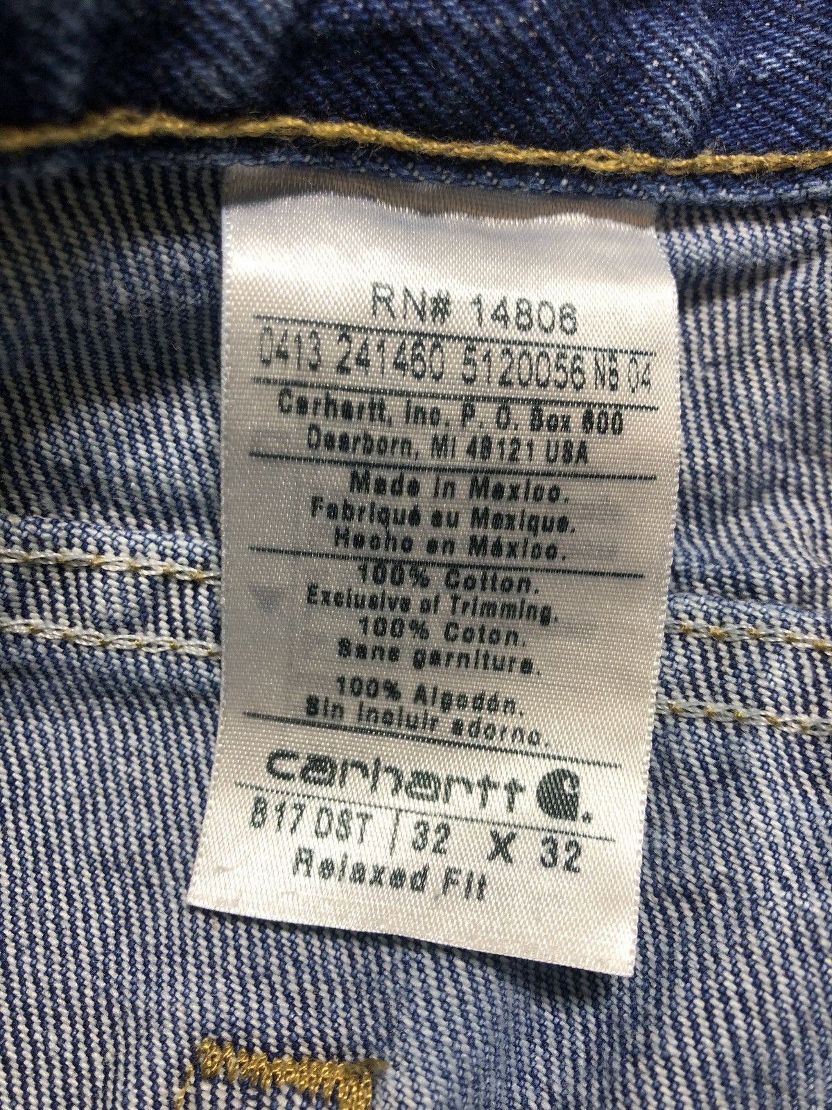 Carhartt Carhartt Raw Hem Relaxed Fit B17DST Workwear Jeans 32.5x26.5 Size US 32 / EU 48 - 5 Thumbnail