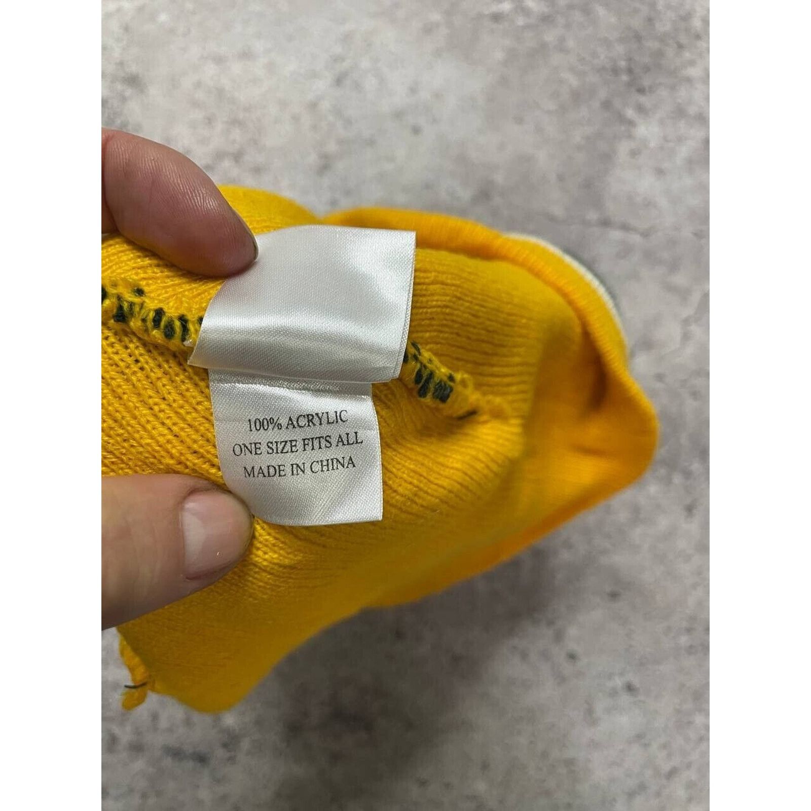 NFL × Vintage Vintage Green Bay Packers Green Yellow Knit Beanie Hat Size ONE SIZE - 6 Thumbnail
