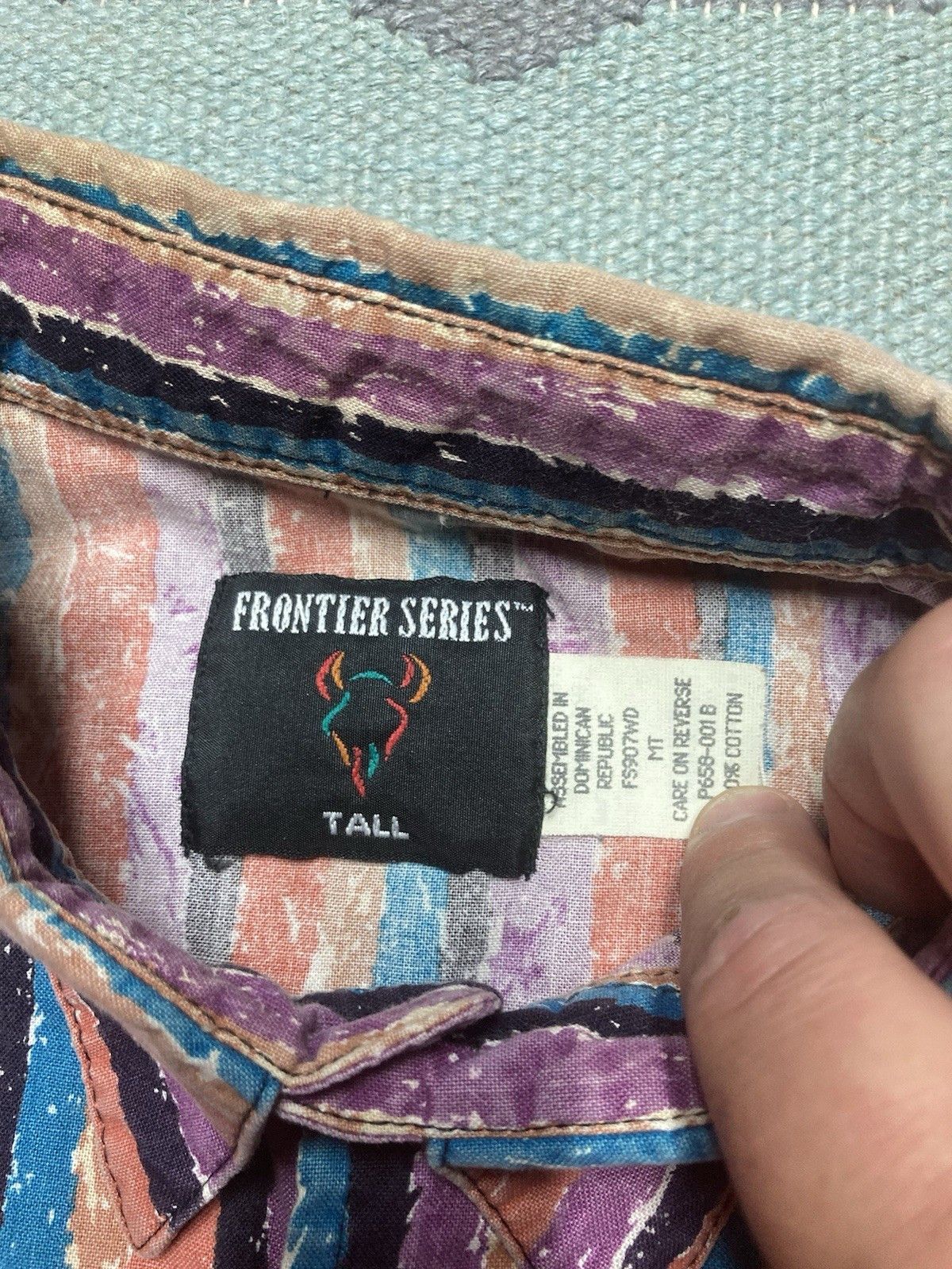 Vintage Vtg shirt frontier wrangler western cowboy striped medium T Size US M / EU 48-50 / 2 - 4 Thumbnail