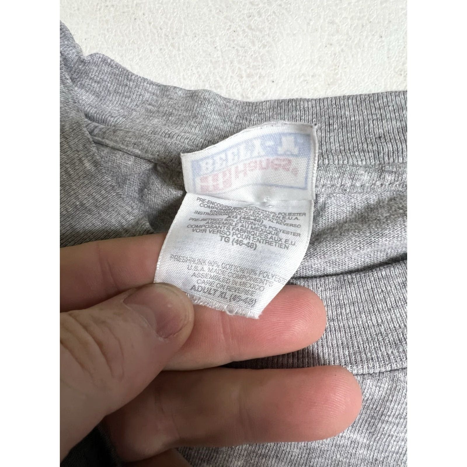 Hanes VINTAGE Hanes T-Shirt University Parkside Arts Theater Molière’s Tartuffe Gray XL Men Short Sleeve Crew Neck Cotton Blend Classic Size Regular Size US XL / EU 56 / 4 - 4 Thumbnail
