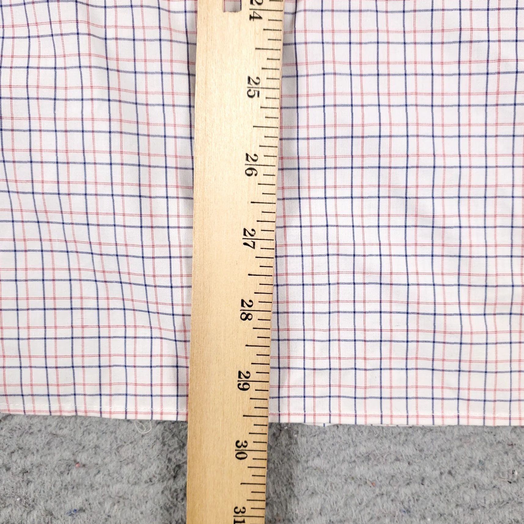 Tommy Hilfiger Tommy Hilfiger Shirt Mens 17 Red White Blue Check Dress Button Up Long Sleeve Shirt Mens 17 Red Check Dress Shirt Size 46R - 5 Thumbnail