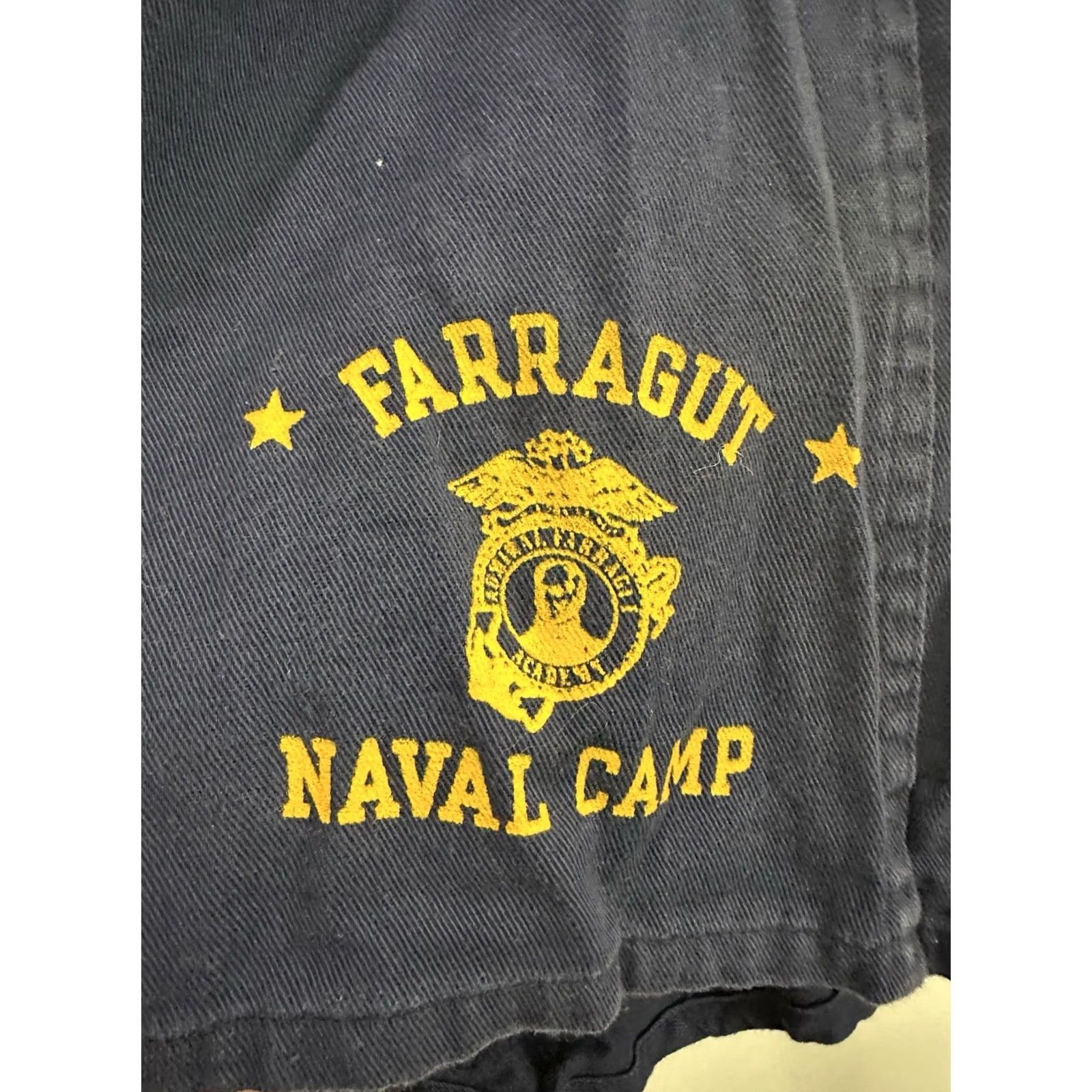 Champion VTG 70s Champion Blue Bar Farragut Naval Camp USN PT Fitness Gym Shorts XL Mens Size US 36 / EU 52 - 4 Thumbnail