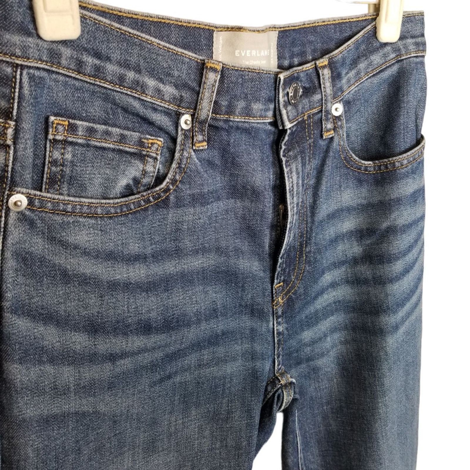 Everlane Everlane Womens The Cheeky Jeans Sz 24R Mid Rise Straight Le Size 25" / US 0 / IT 36 - 4 Thumbnail