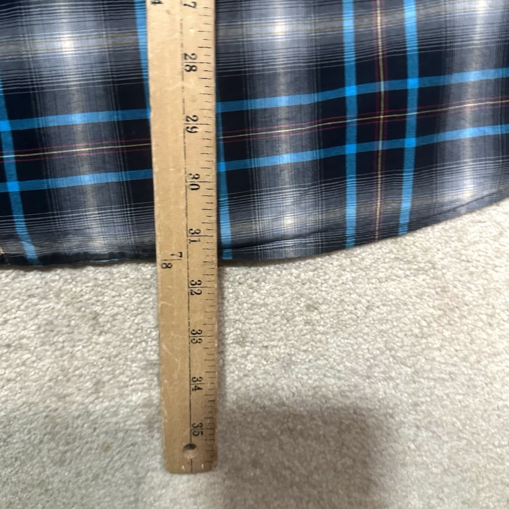 Wrangler Wrangler 20X Competition Pearl Snap Shirt Mens 2XL XXL Blue Plaid Size US XXL / EU 58 / 5 - 6 Thumbnail