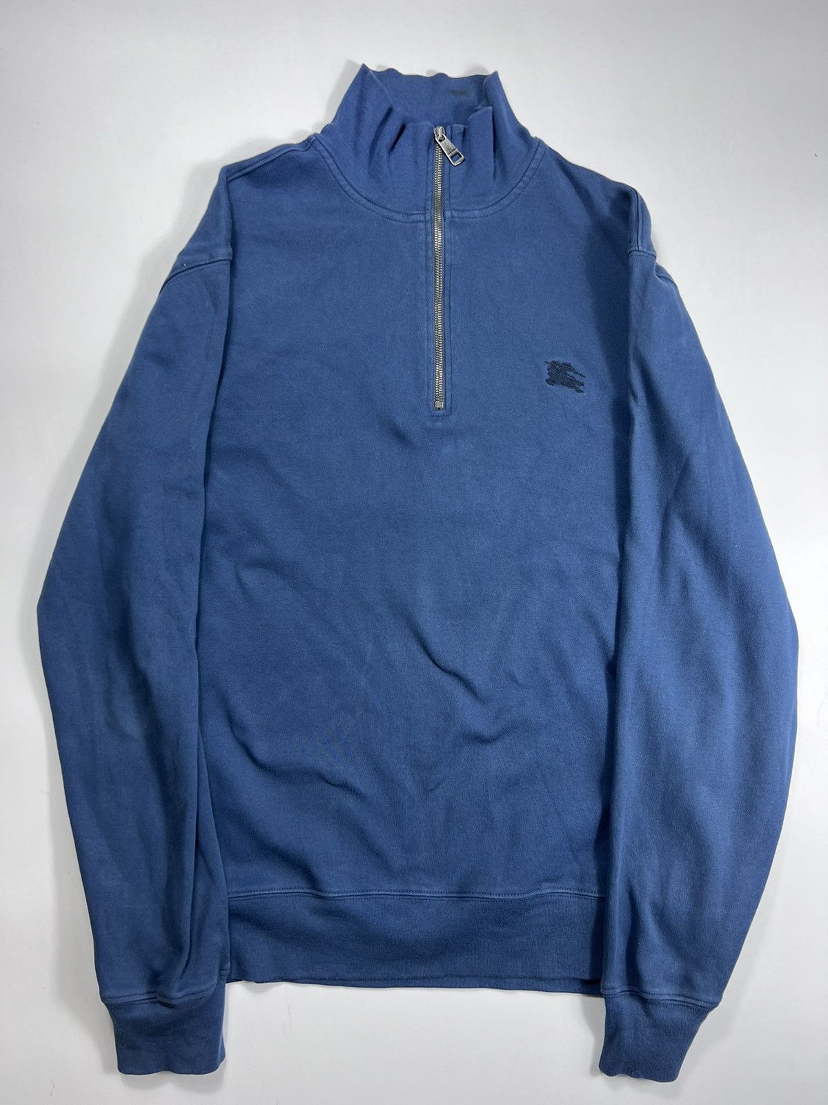 Burberry Burberry Blue Half Zip Pull Sweatshirt Size L Size US M / EU 48-50 / 2 - 1 Thumbnail