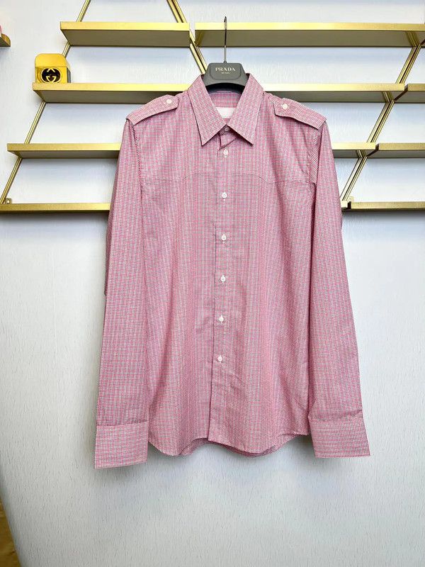 Prada Prada Pink Long Sleeve Cotton Shirt Size US XXL / EU 58 / 5 - 1 Thumbnail