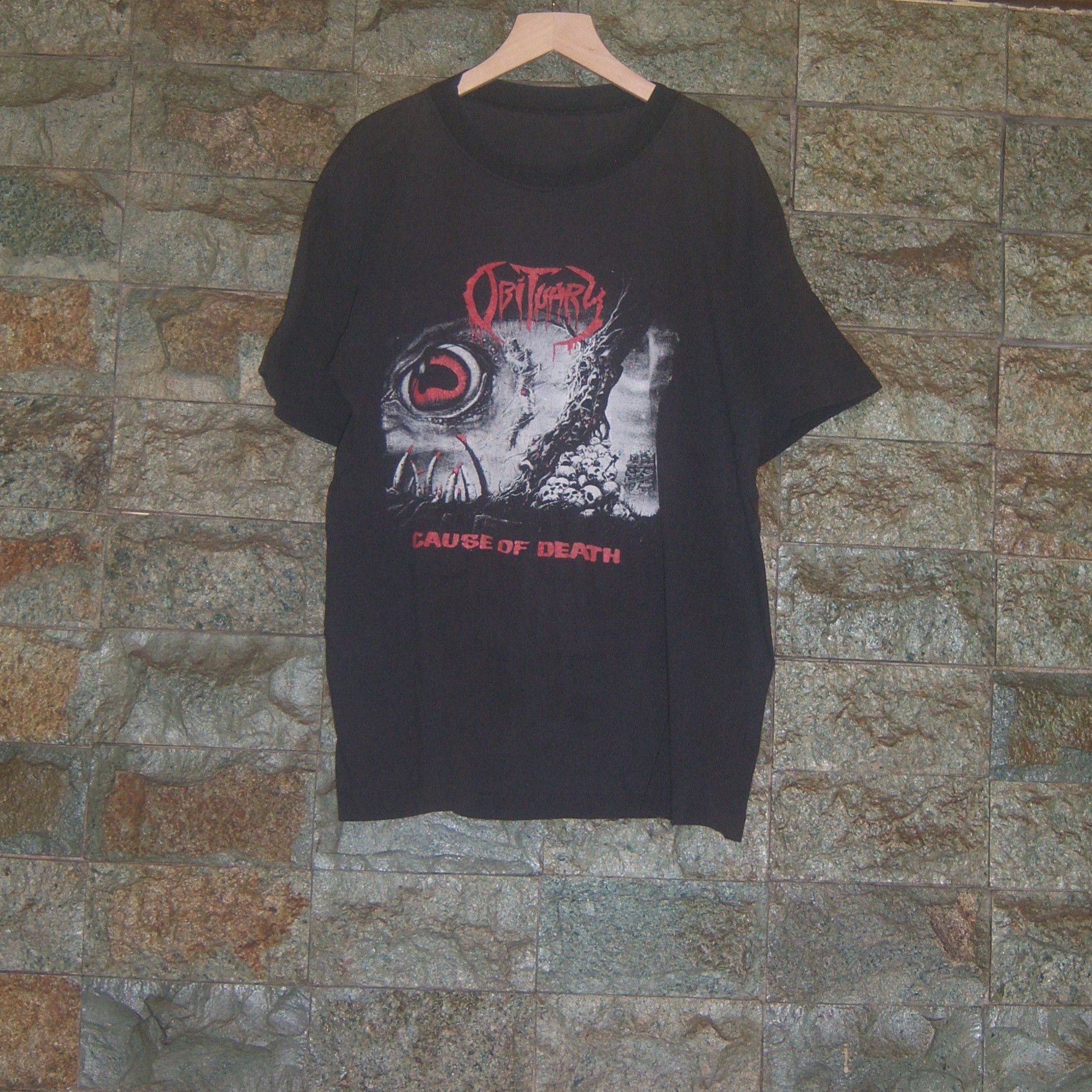 Band Tees × Vintage 90s Obituary Cause Of Death Europe Size US L / EU 52-54 / 3 - 1 Thumbnail