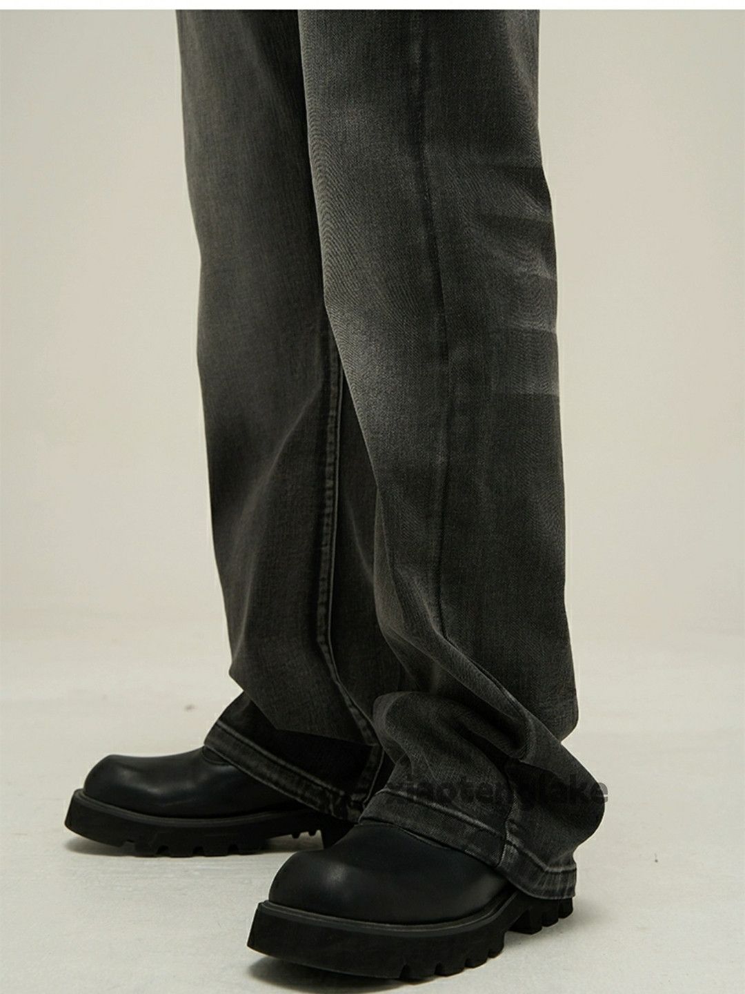 Jean × Vintage washed faded utility punk grunge bootcut flared jeans Size US 32 / EU 48 - 4 Thumbnail