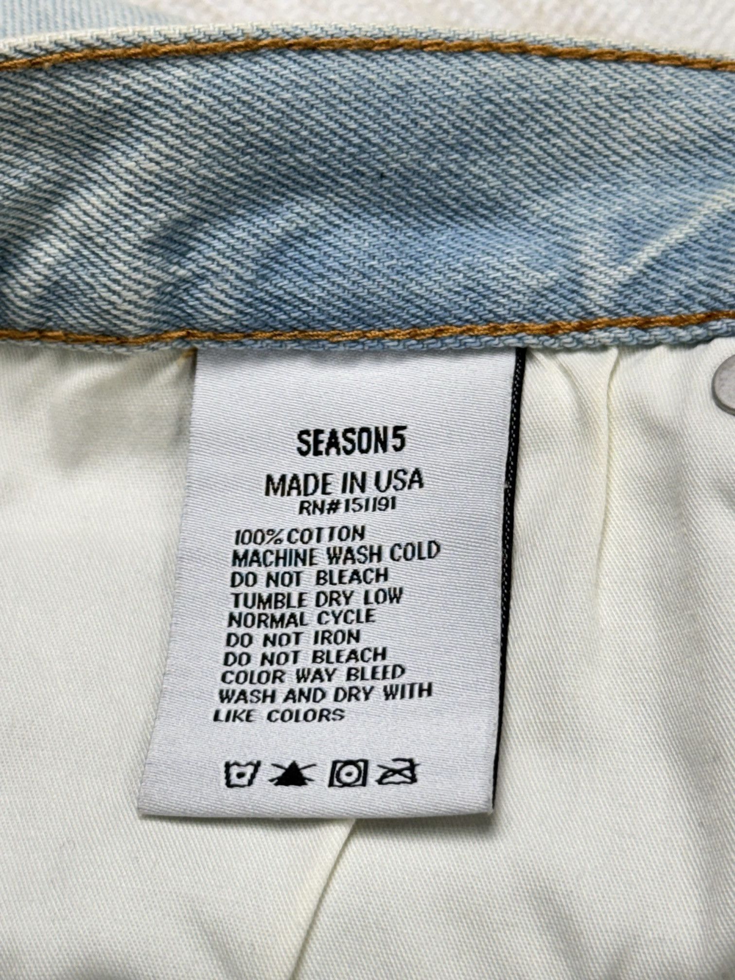 Yeezy Yeezy Season 5 Light Wash Jeans Size 32 Size US 32 / EU 48 - 3 Thumbnail