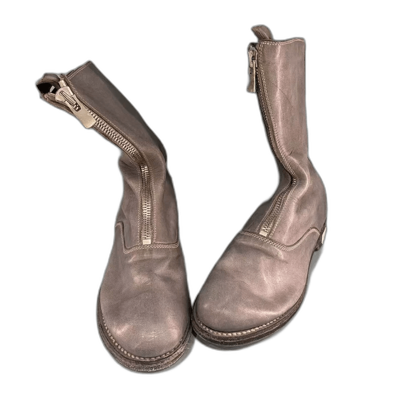 Guidi Gray Guidi Front-Zip Leather Boots Size US 5.5 / EU 38 - 1 Thumbnail