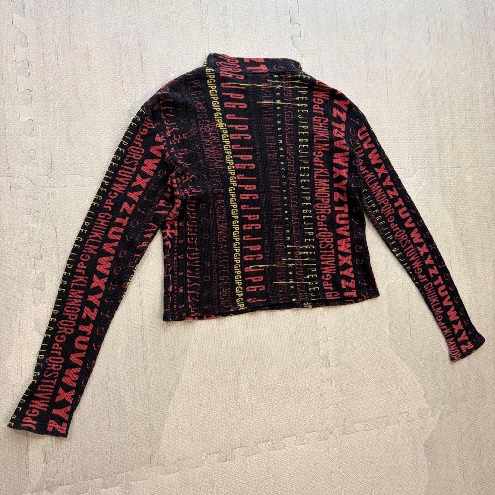 Gap Jean Paul Gaultier - Long Sleeve Alphabet Print Top Size M / US 6-8 / IT 42-44 - 5 Thumbnail