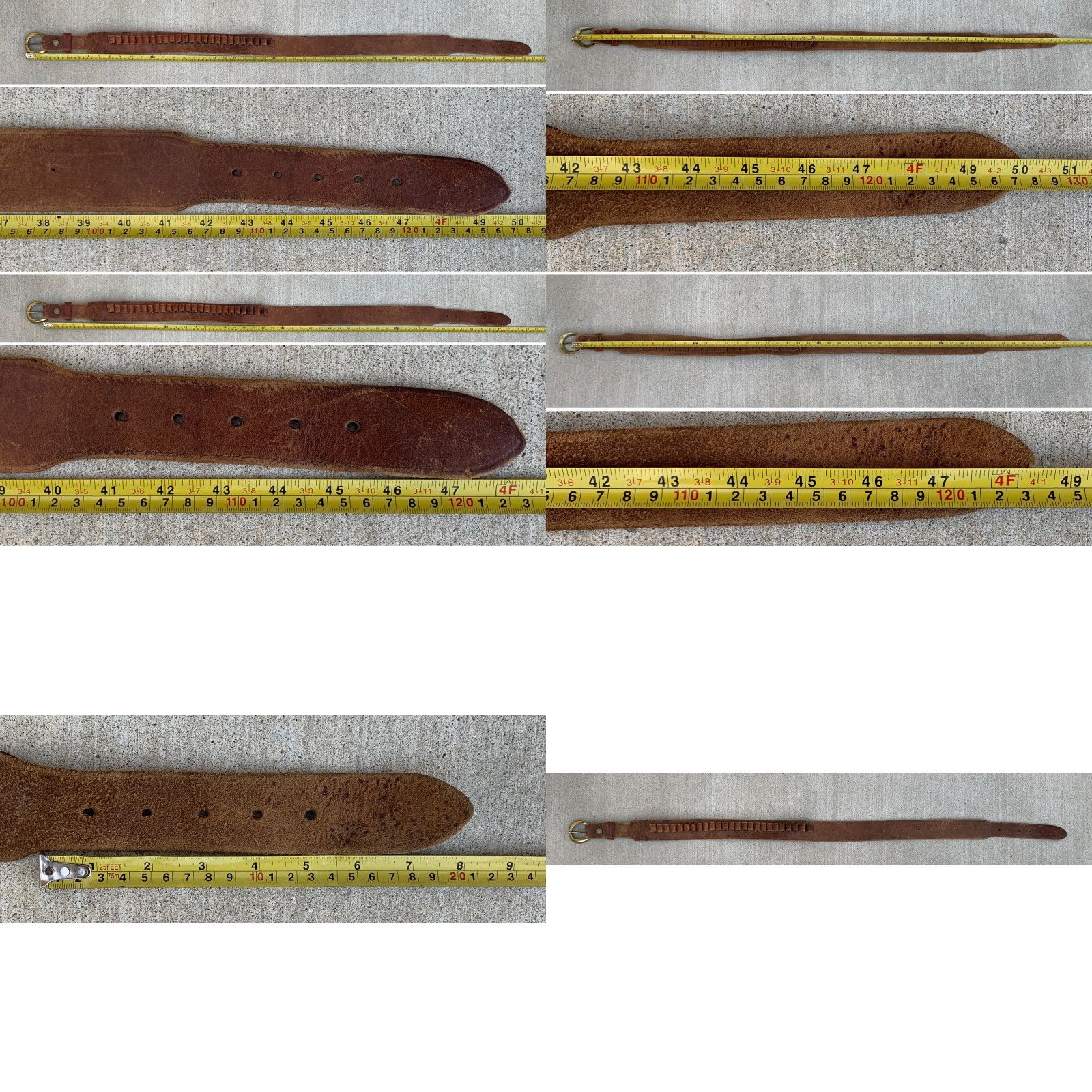 Vintage VINTAGE Safariland Leather Ammo Belt Distressed From Wear Size 42 Brass Buckle Size 42 - 10 Thumbnail