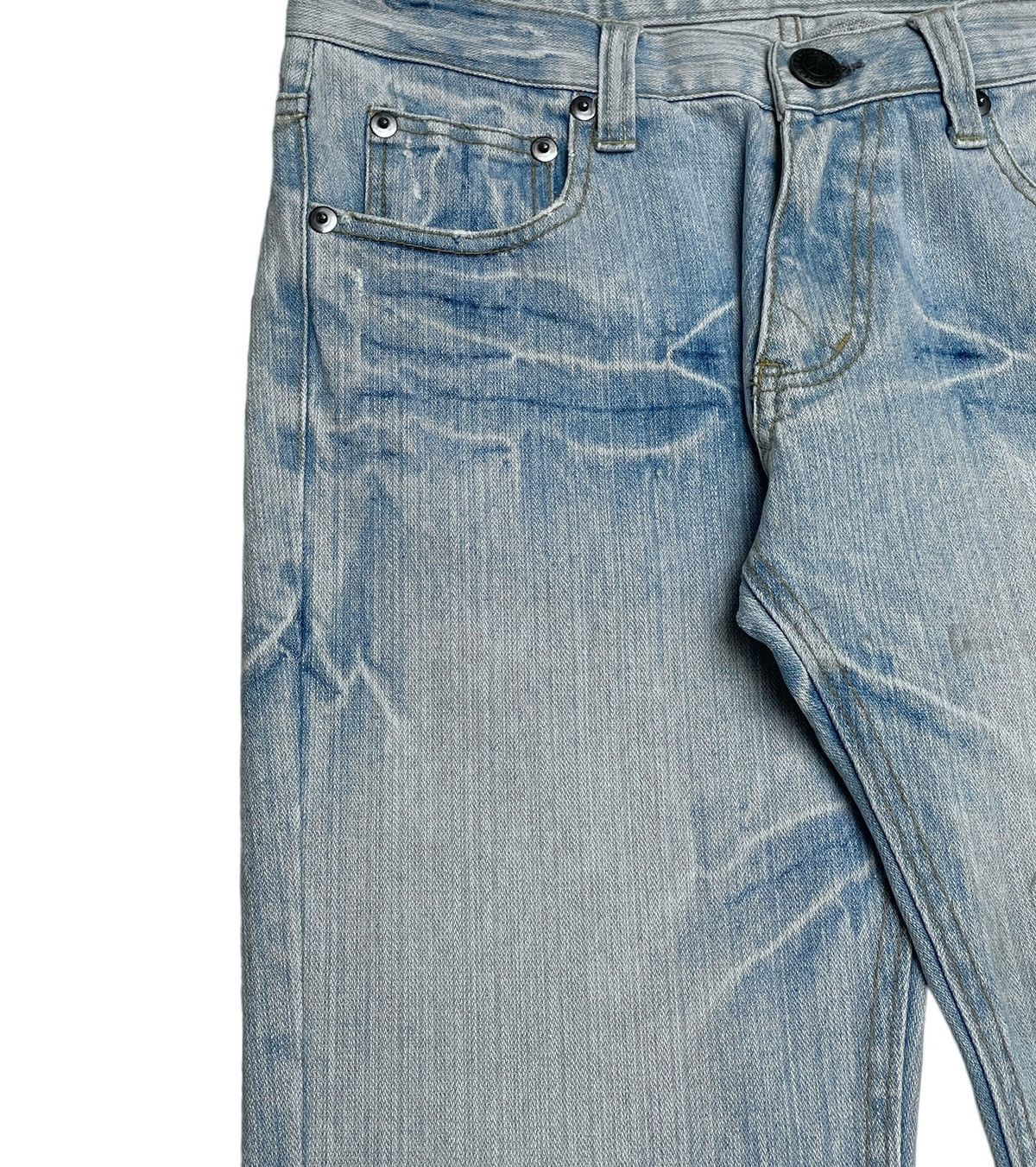 If Six Was Nine × Japanese Brand Rare Design Vintage Japanese Brand Peace Flared Jeans 2000s Size US 31 - 3 Thumbnail