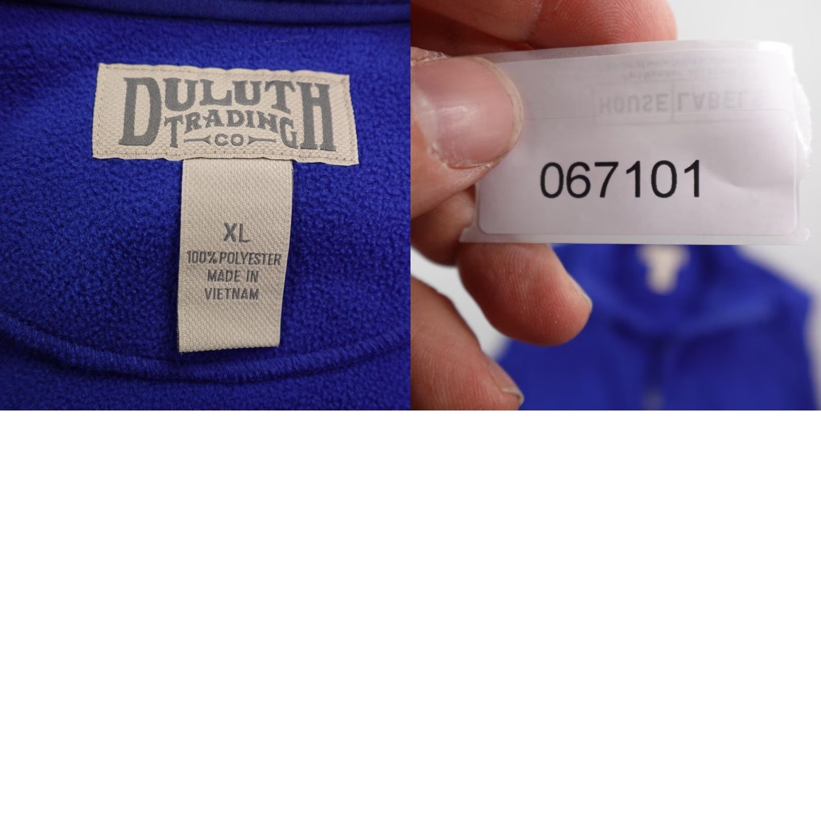 Duluth Trading Company Duluth Vest Mens XL Blue Fleece Full Zip Up Sleeveless Gillet Mock Neck Outdoors Size US XL / EU 56 / 4 - 8 Thumbnail