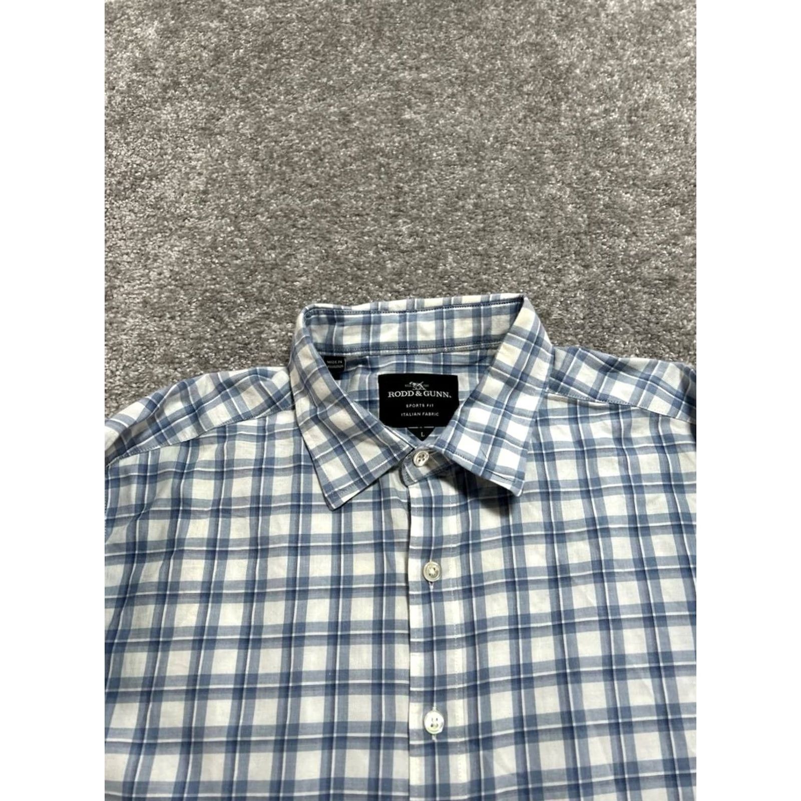 Rodd & Gunn Rodd & Gunn Sports Fit Shirt Mens Large White Plaid Cotton Button Front Size US L / EU 52-54 / 3 - 3 Thumbnail