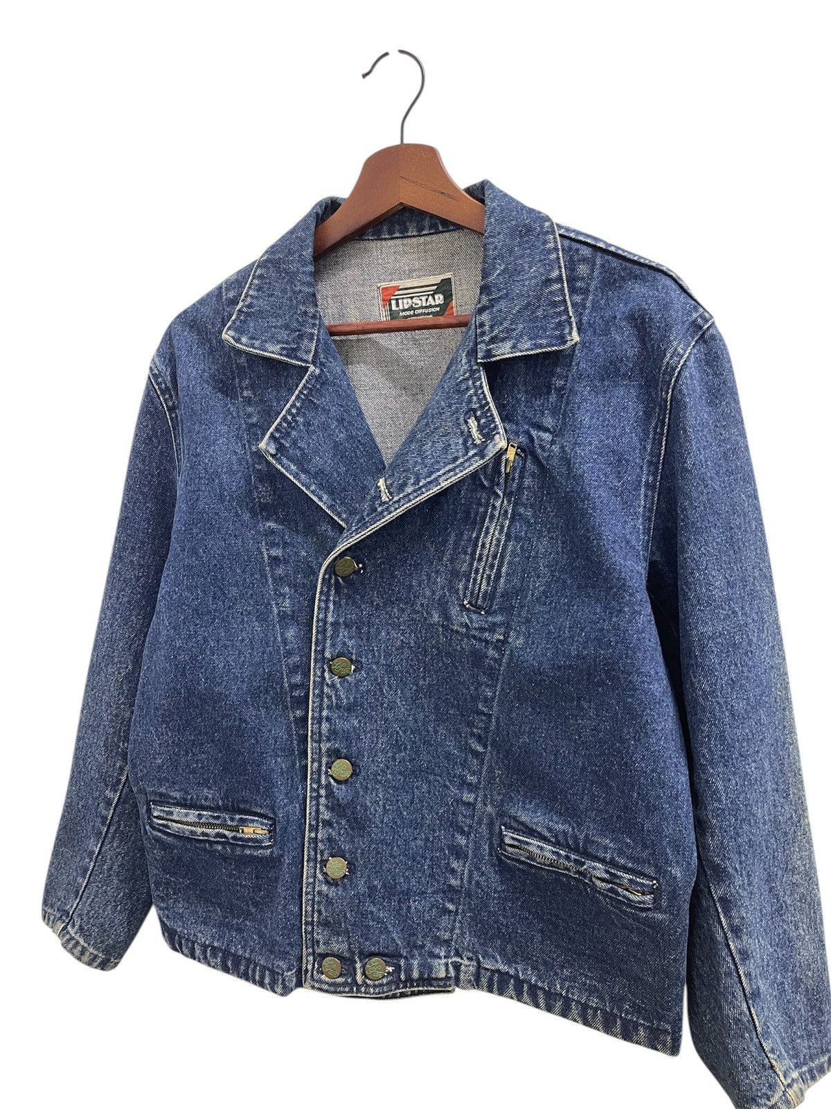 Japanese Brand Vintage Lipstar Double Collar Denim Jacket Size US M / EU 48-50 / 2 - 5 Thumbnail